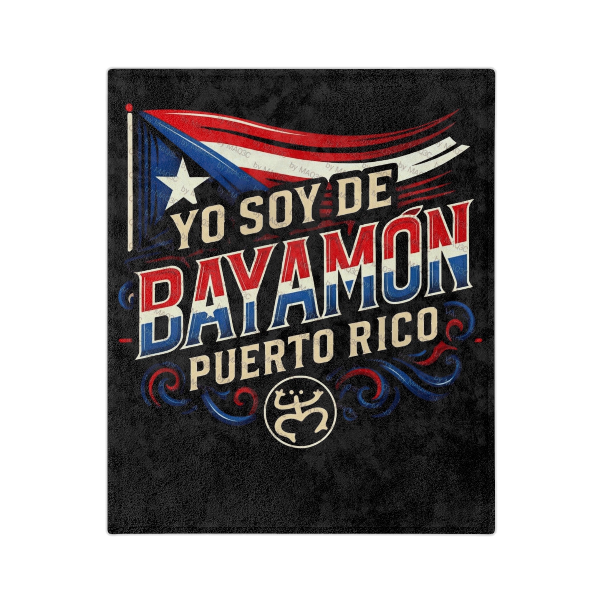 Bayamón Strong Grit, culture, and heart Puerto Rico Pride Velveteen Blanket, Cozy Throw for Home, Bayamon Decor, Gift for Puerto Rican Heritage - Metamorphosis Creations