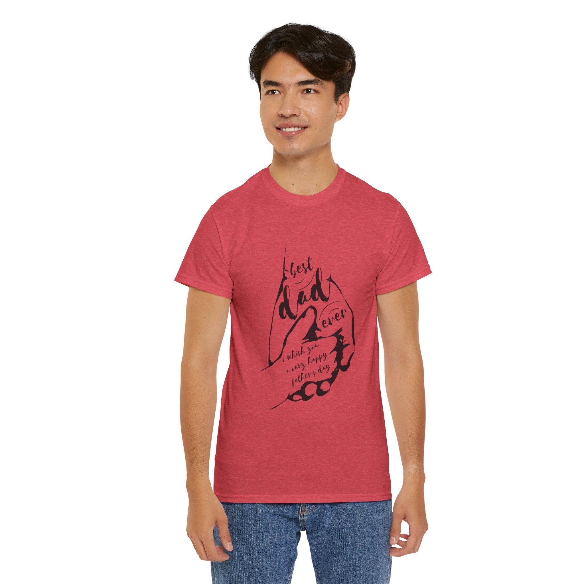 Best Dad Ever T-Shirt | Unisex Heavy Cotton Tee for Father's Day, Gifts for Dads, Cool Dad Apparel, Everyday Wear, Family Celebrations - Metamorphosis Creations