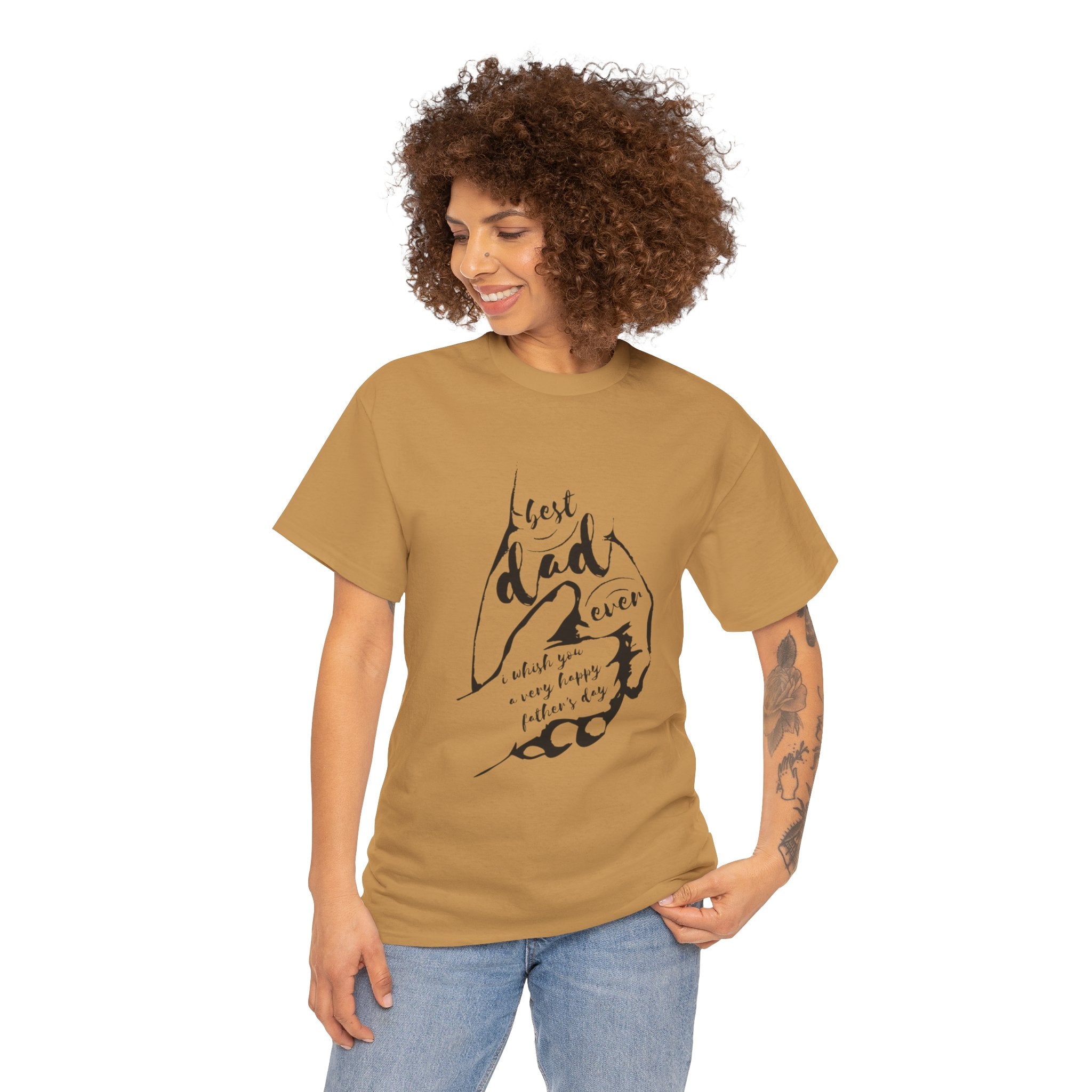 Best Dad Ever T-Shirt | Unisex Heavy Cotton Tee for Father's Day, Gifts for Dads, Cool Dad Apparel, Everyday Wear, Family Celebrations - Metamorphosis Creations