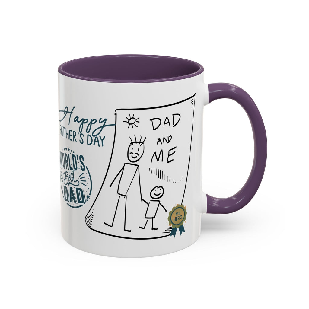 Best Dad Mug Masculine Design Mug Sentimental Fathers Gift Accent Coffee Mug (11, 15oz) - Metamorphosis Creations
