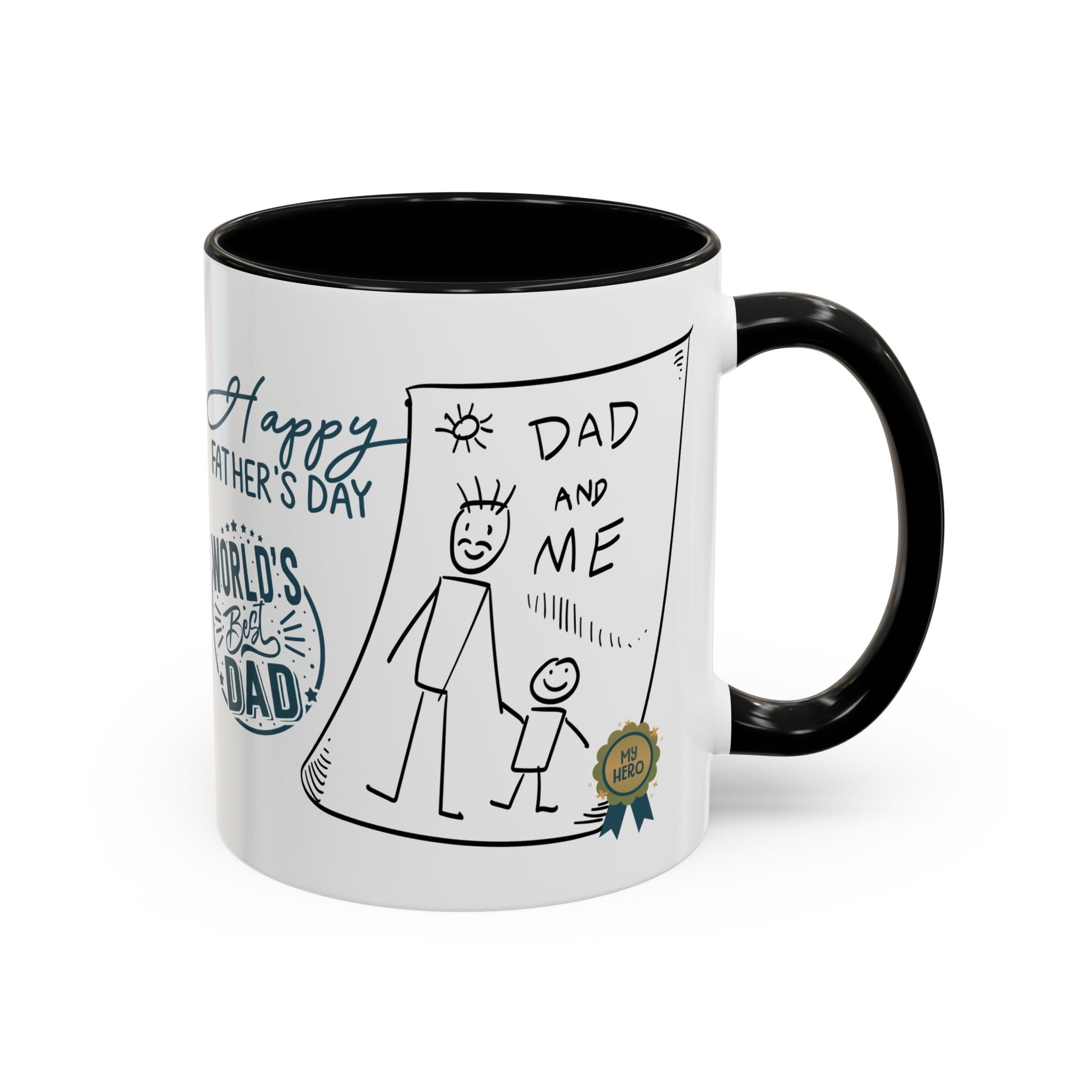 Best Dad Mug Masculine Design Mug Sentimental Fathers Gift Accent Coffee Mug (11, 15oz) - Metamorphosis Creations