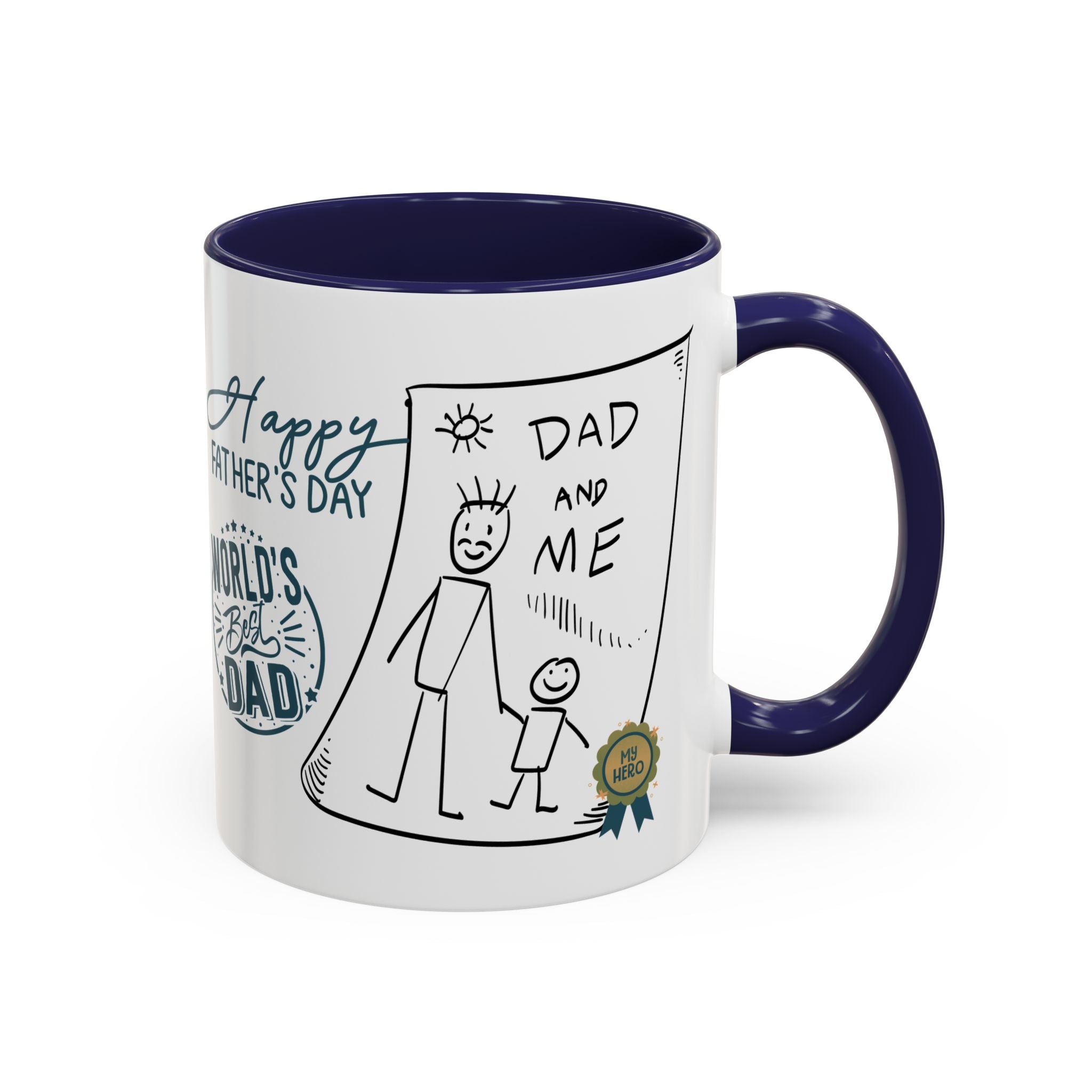 Best Dad Mug Masculine Design Mug Sentimental Fathers Gift Accent Coffee Mug (11, 15oz) - Metamorphosis Creations