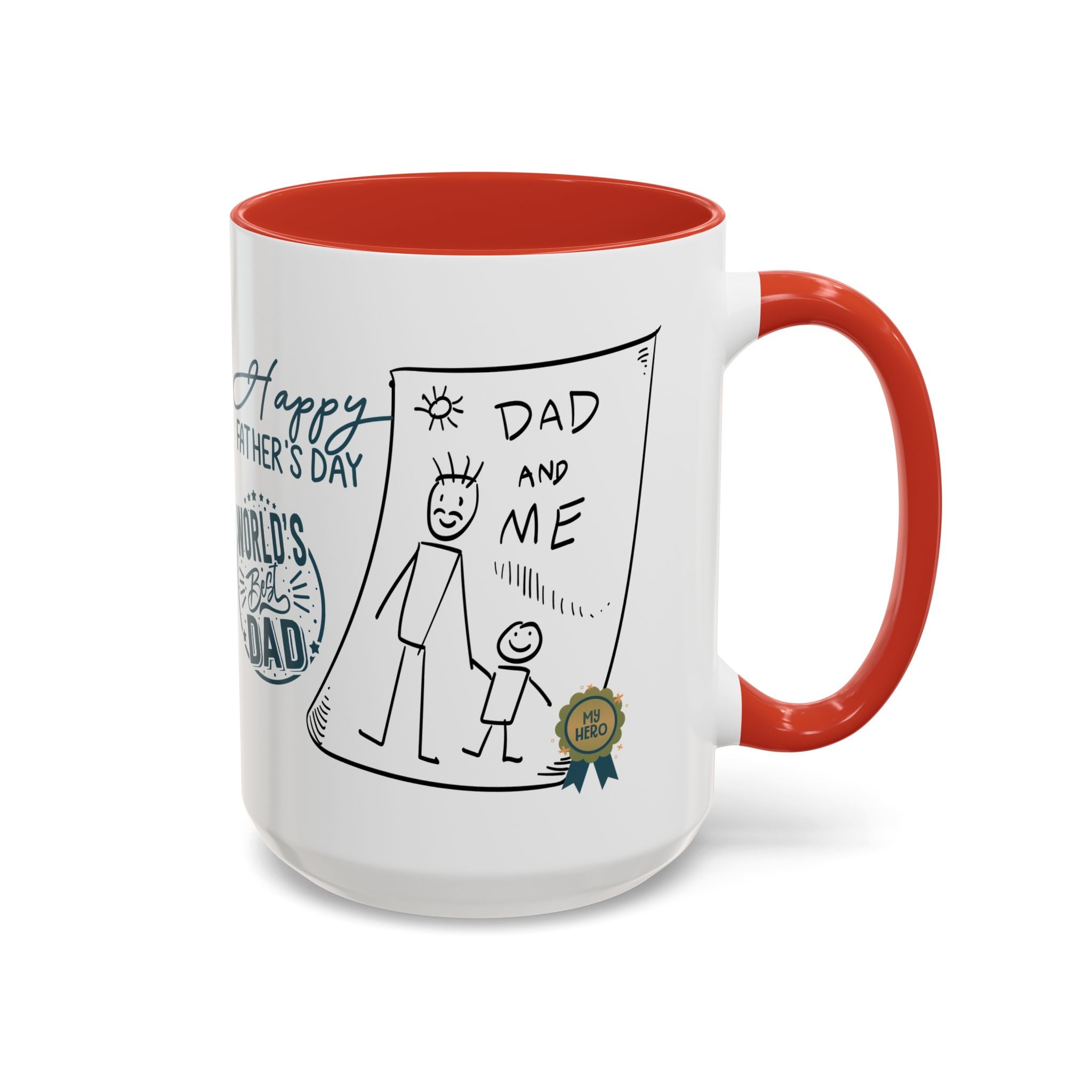 Best Dad Mug Masculine Design Mug Sentimental Fathers Gift Accent Coffee Mug (11, 15oz) - Metamorphosis Creations