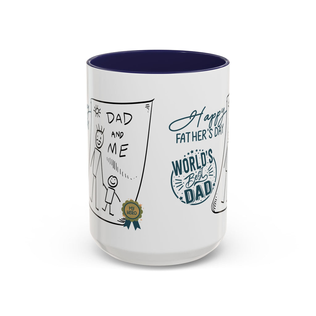 Best Dad Mug Masculine Design Mug Sentimental Fathers Gift Accent Coffee Mug (11, 15oz) - Metamorphosis Creations