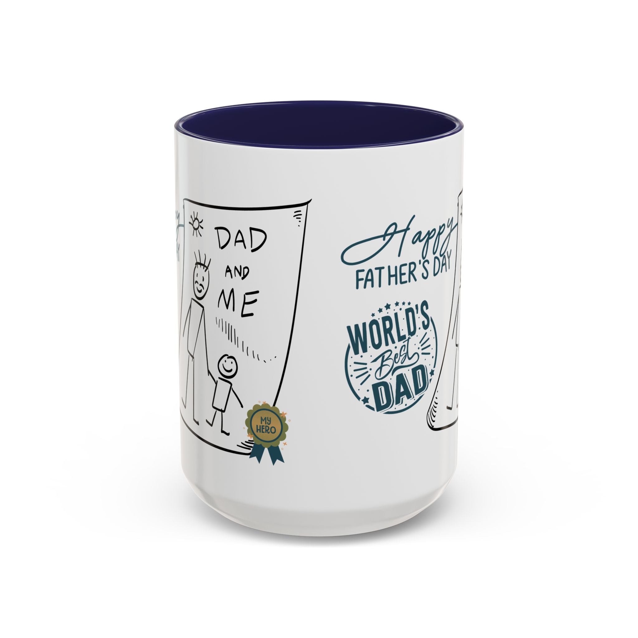 Best Dad Mug Masculine Design Mug Sentimental Fathers Gift Accent Coffee Mug (11, 15oz) - Metamorphosis Creations