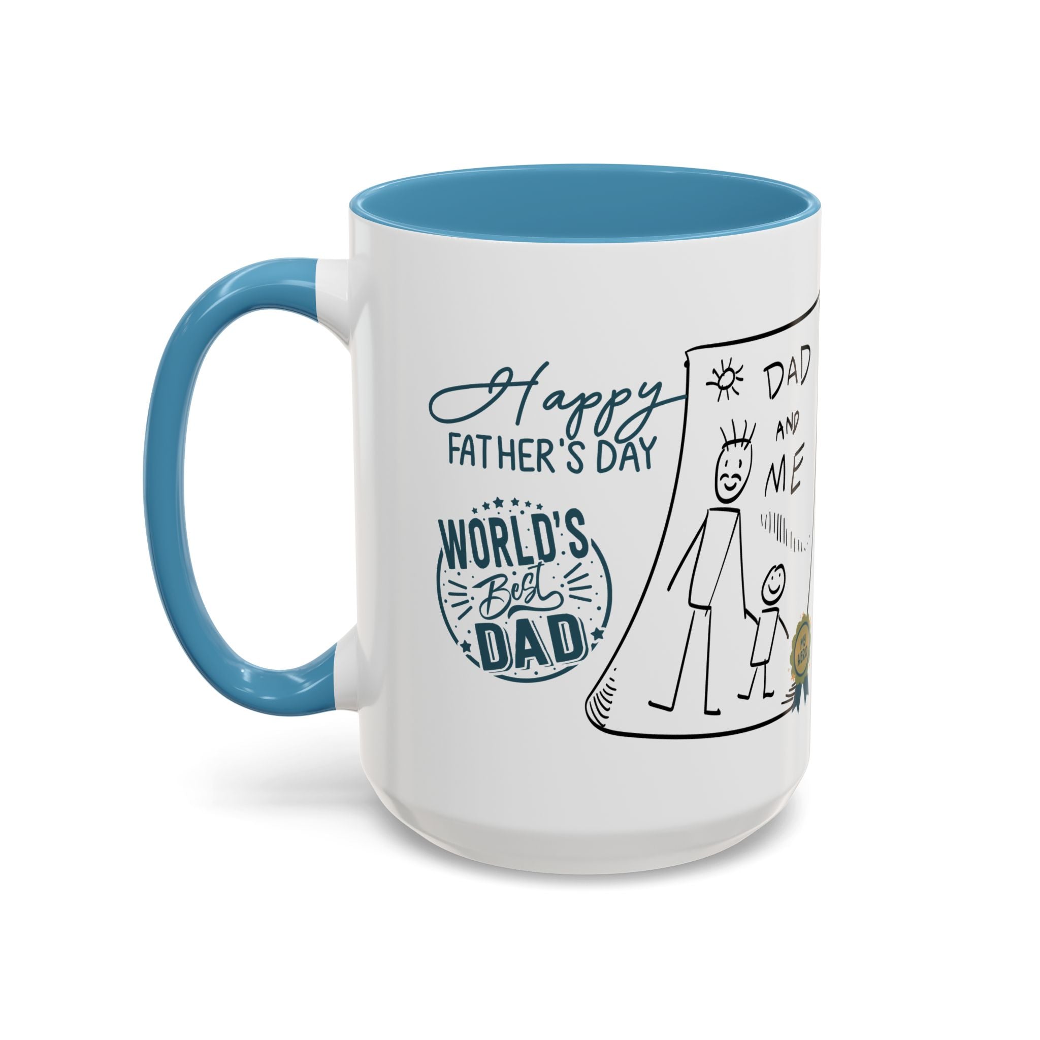 Best Dad Mug Masculine Design Mug Sentimental Fathers Gift Accent Coffee Mug (11, 15oz) - Metamorphosis Creations