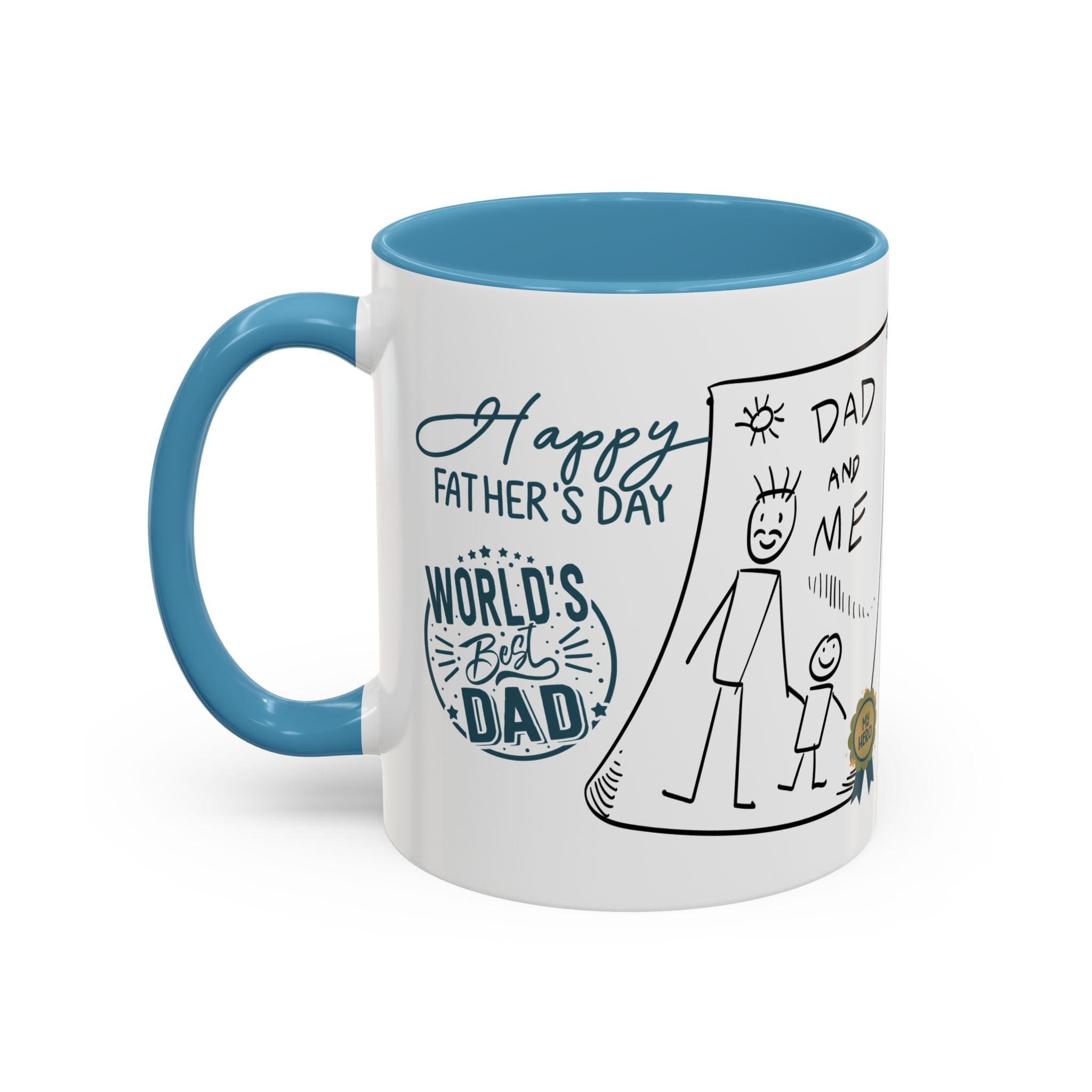 Best Dad Mug Masculine Design Mug Sentimental Fathers Gift Accent Coffee Mug (11, 15oz) - Metamorphosis Creations