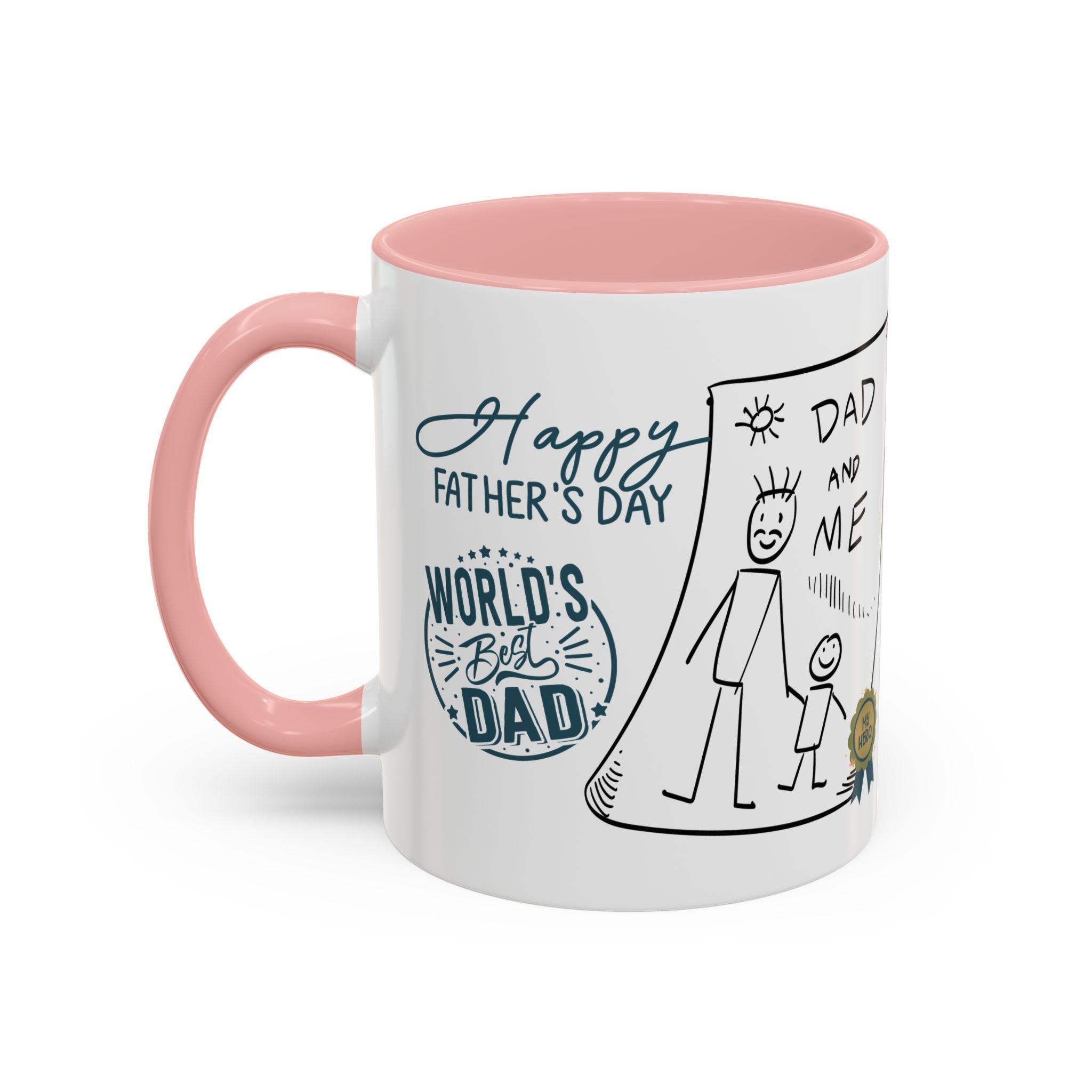 Best Dad Mug Masculine Design Mug Sentimental Fathers Gift Accent Coffee Mug (11, 15oz) - Metamorphosis Creations
