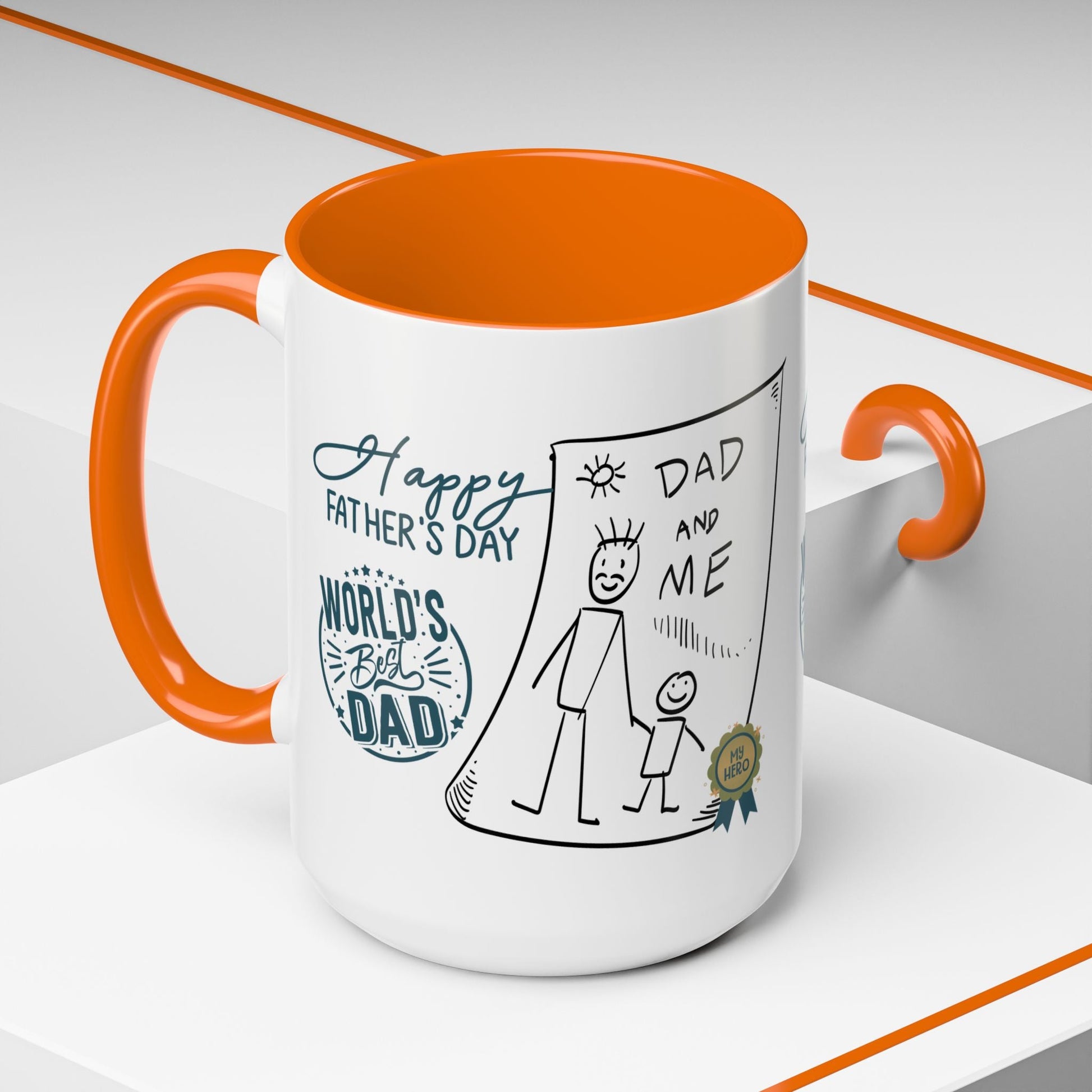 Best Dad Mug Masculine Design Mug Sentimental Fathers Gift Accent Coffee Mug (11, 15oz) - Metamorphosis Creations