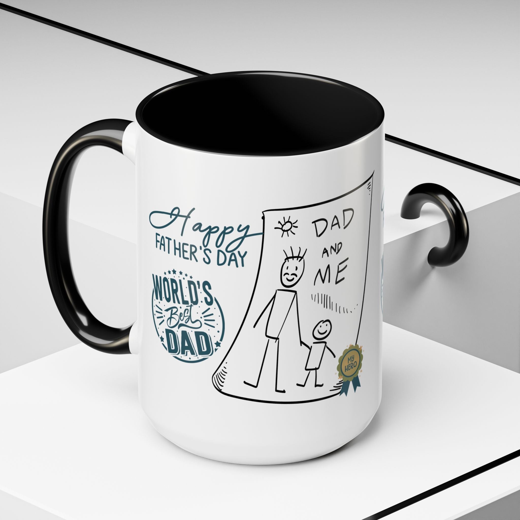 Best Dad Mug Masculine Design Mug Sentimental Fathers Gift Accent Coffee Mug (11, 15oz) - Metamorphosis Creations