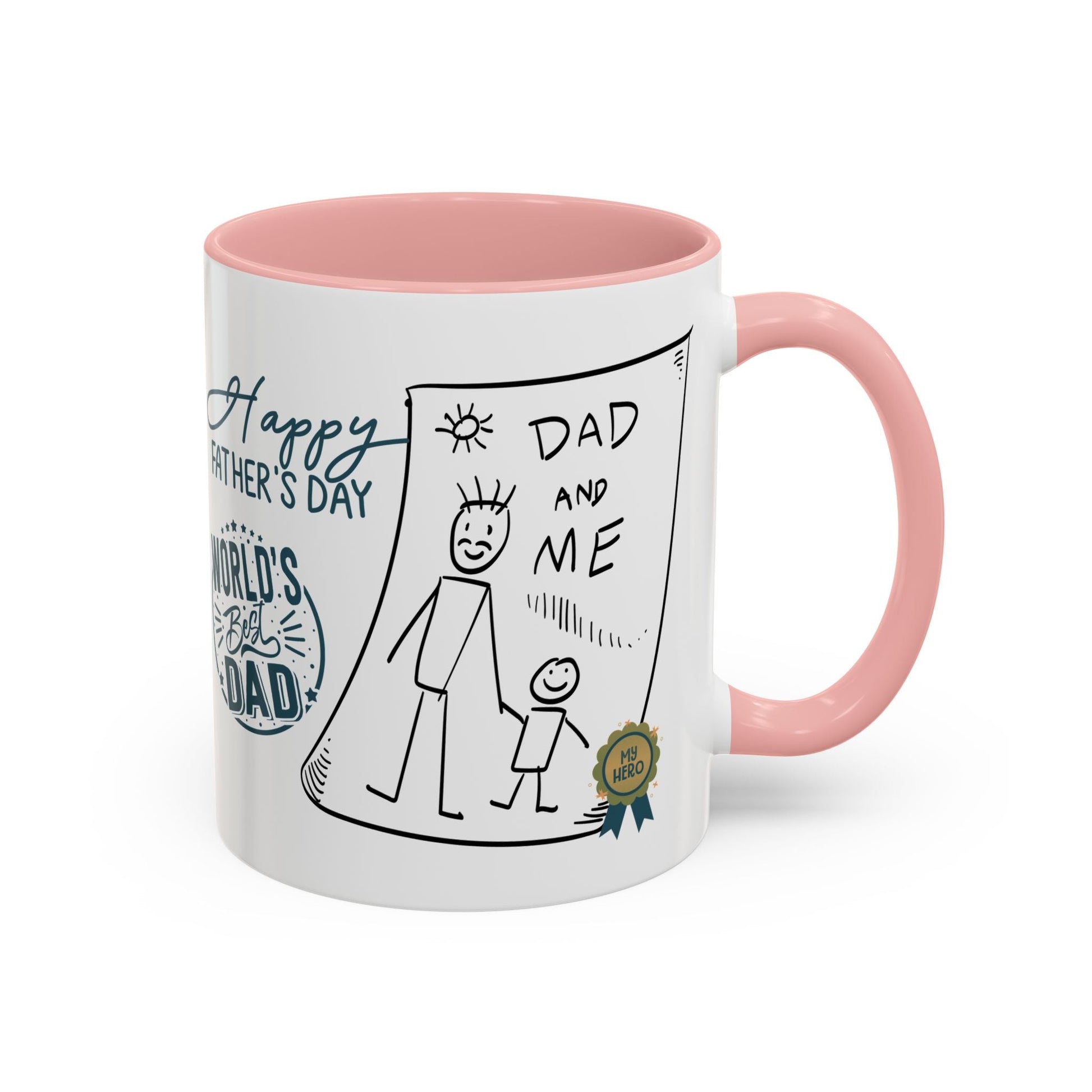 Best Dad Mug Masculine Design Mug Sentimental Fathers Gift Accent Coffee Mug (11, 15oz) - Metamorphosis Creations
