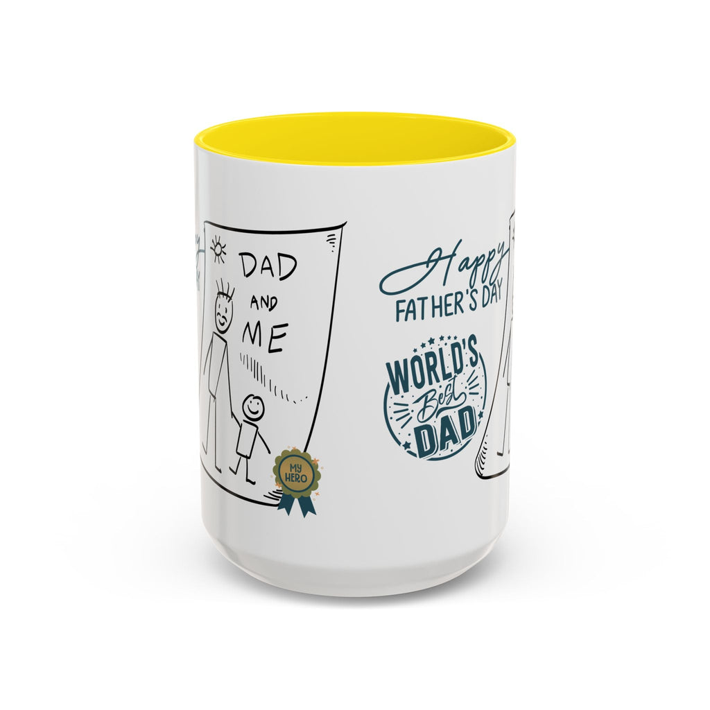 Best Dad Mug Masculine Design Mug Sentimental Fathers Gift Accent Coffee Mug (11, 15oz) - Metamorphosis Creations