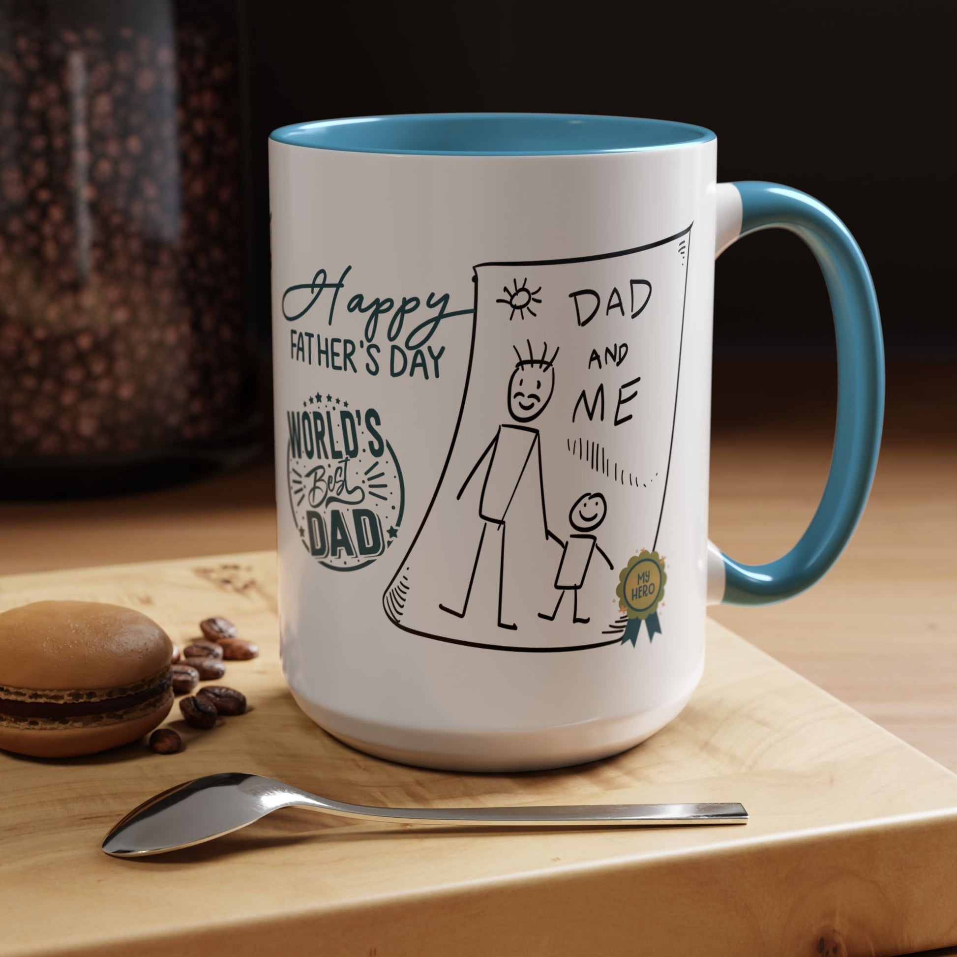 Best Dad Mug Masculine Design Mug Sentimental Fathers Gift Accent Coffee Mug (11, 15oz) - Metamorphosis Creations