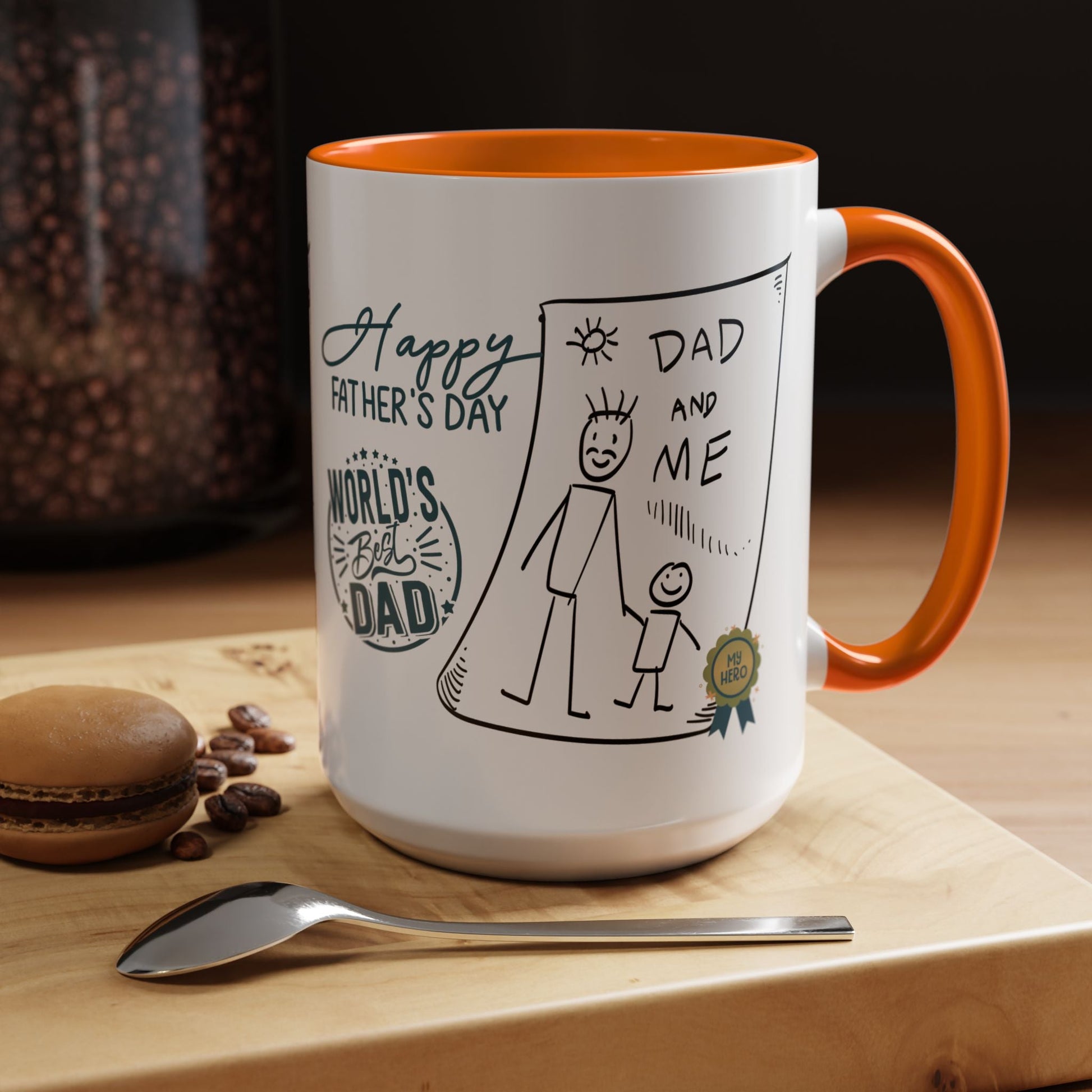 Best Dad Mug Masculine Design Mug Sentimental Fathers Gift Accent Coffee Mug (11, 15oz) - Metamorphosis Creations