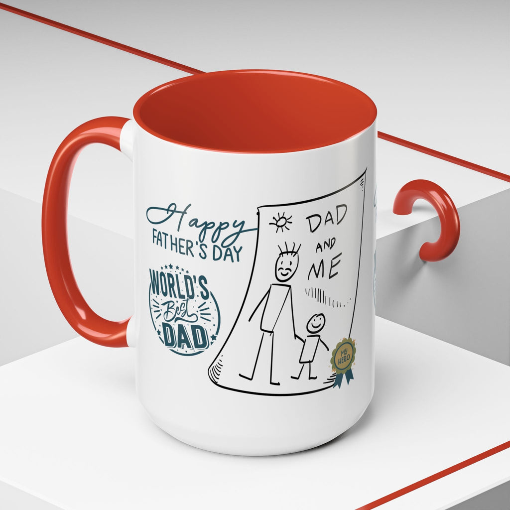 Best Dad Mug Masculine Design Mug Sentimental Fathers Gift Accent Coffee Mug (11, 15oz) - Metamorphosis Creations