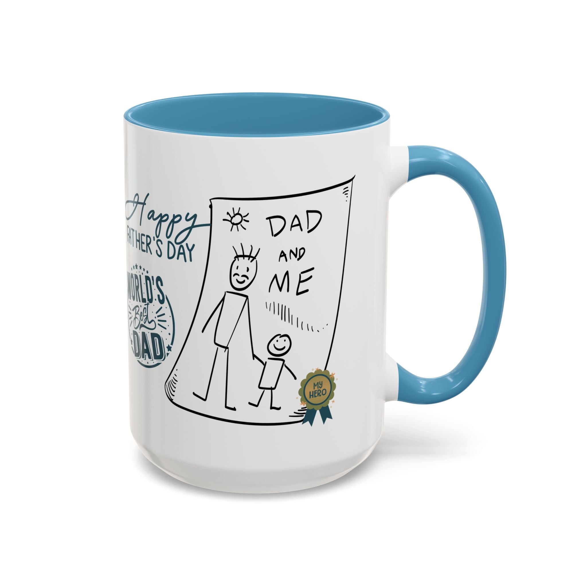 Best Dad Mug Masculine Design Mug Sentimental Fathers Gift Accent Coffee Mug (11, 15oz) - Metamorphosis Creations