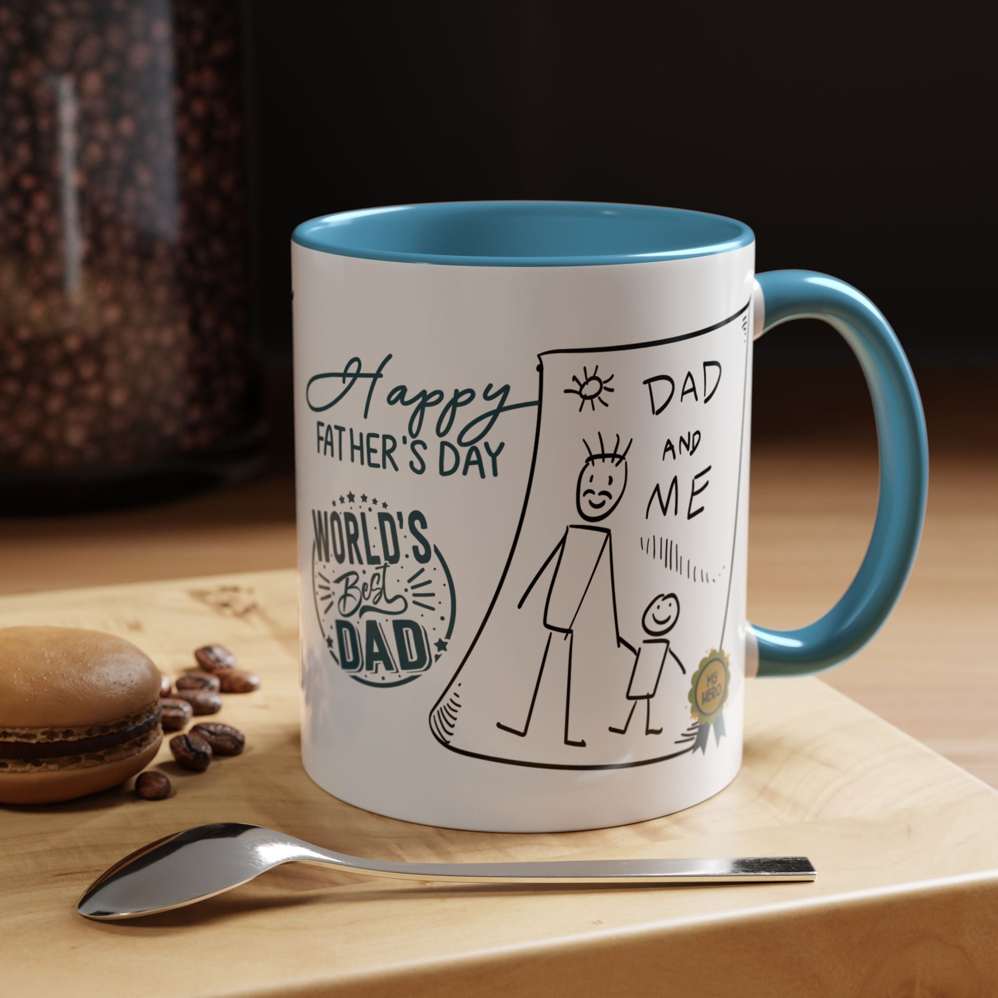 Best Dad Mug Masculine Design Mug Sentimental Fathers Gift Accent Coffee Mug (11, 15oz) - Metamorphosis Creations