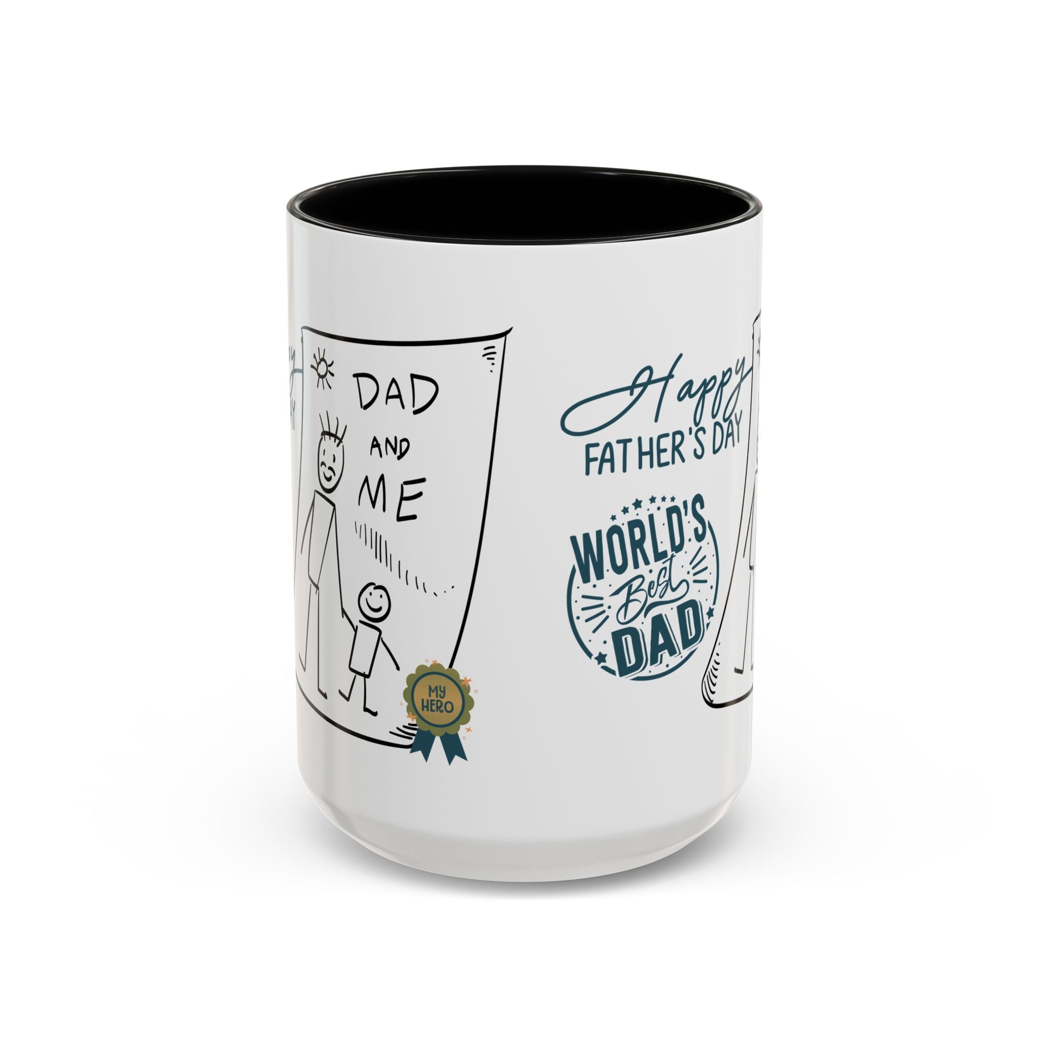 Best Dad Mug Masculine Design Mug Sentimental Fathers Gift Accent Coffee Mug (11, 15oz) - Metamorphosis Creations