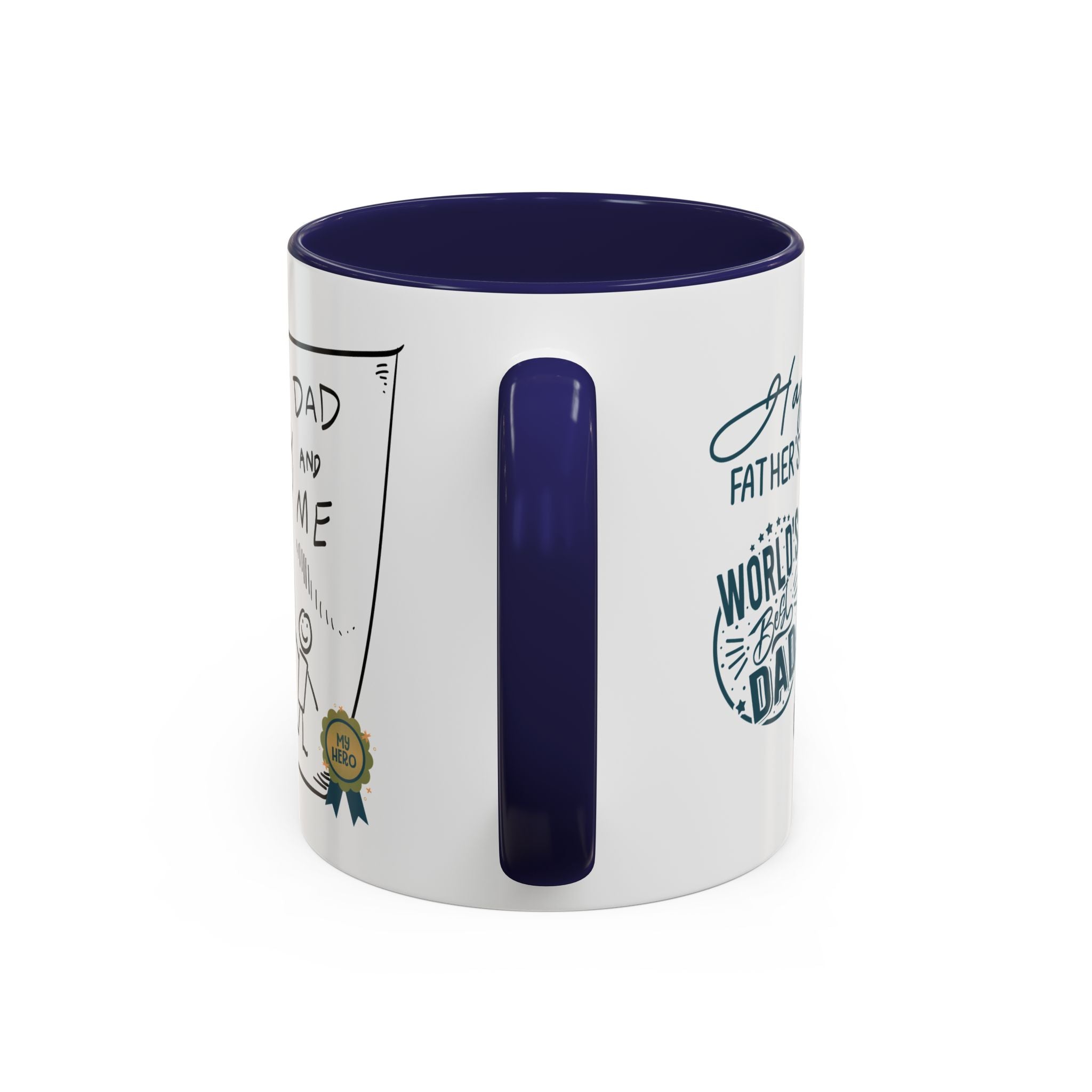 Best Dad Mug Masculine Design Mug Sentimental Fathers Gift Accent Coffee Mug (11, 15oz) - Metamorphosis Creations