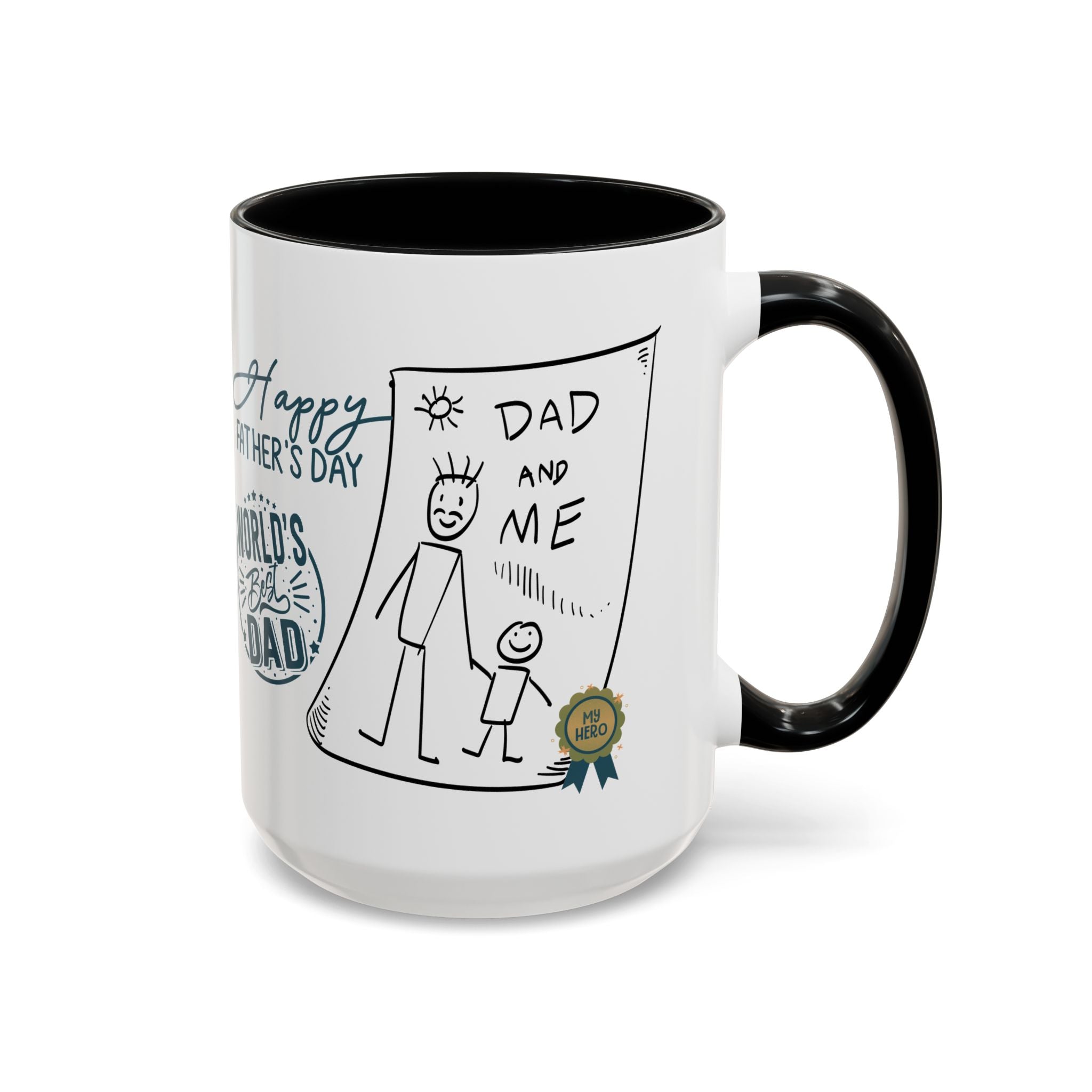 Best Dad Mug Masculine Design Mug Sentimental Fathers Gift Accent Coffee Mug (11, 15oz) - Metamorphosis Creations