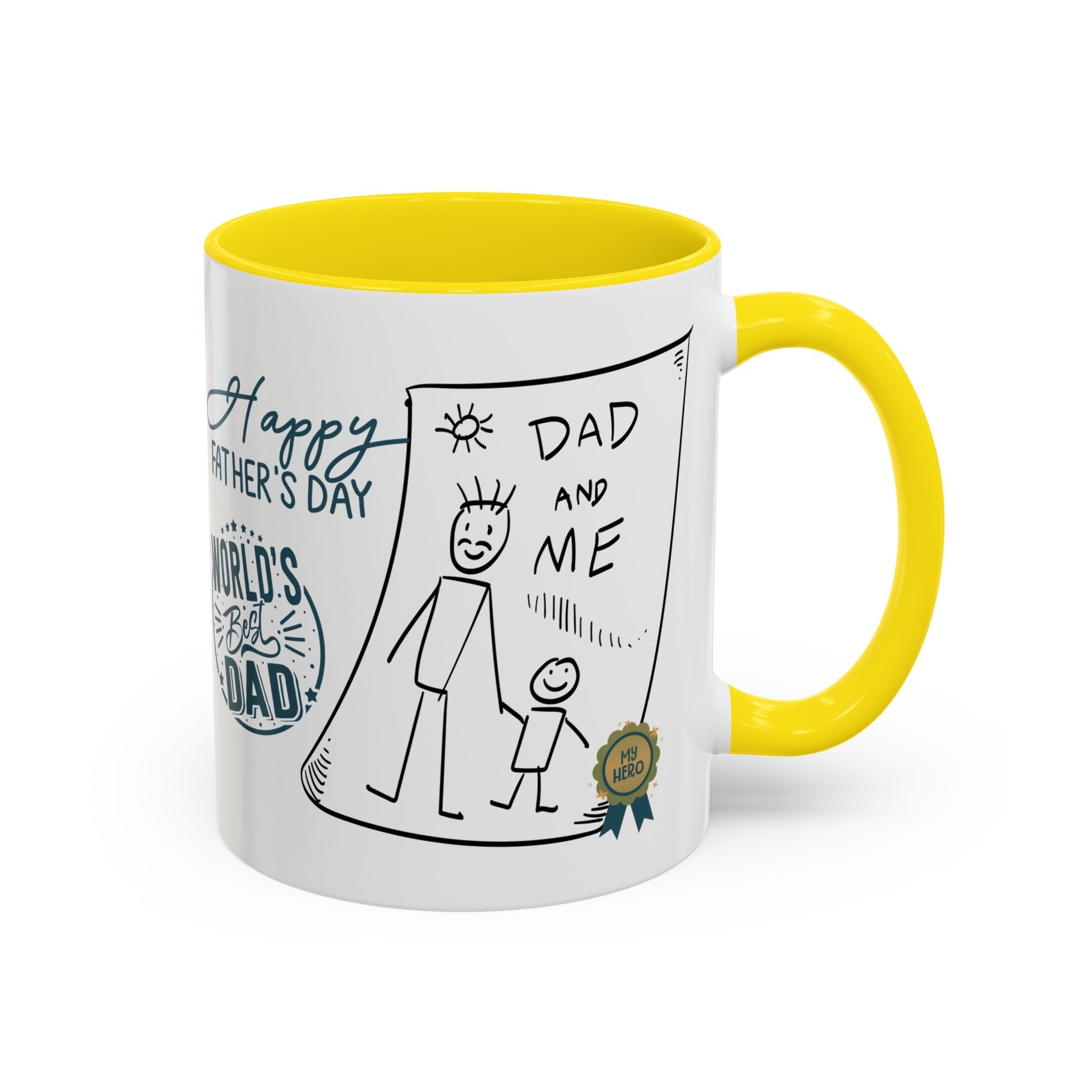 Best Dad Mug Masculine Design Mug Sentimental Fathers Gift Accent Coffee Mug (11, 15oz) - Metamorphosis Creations