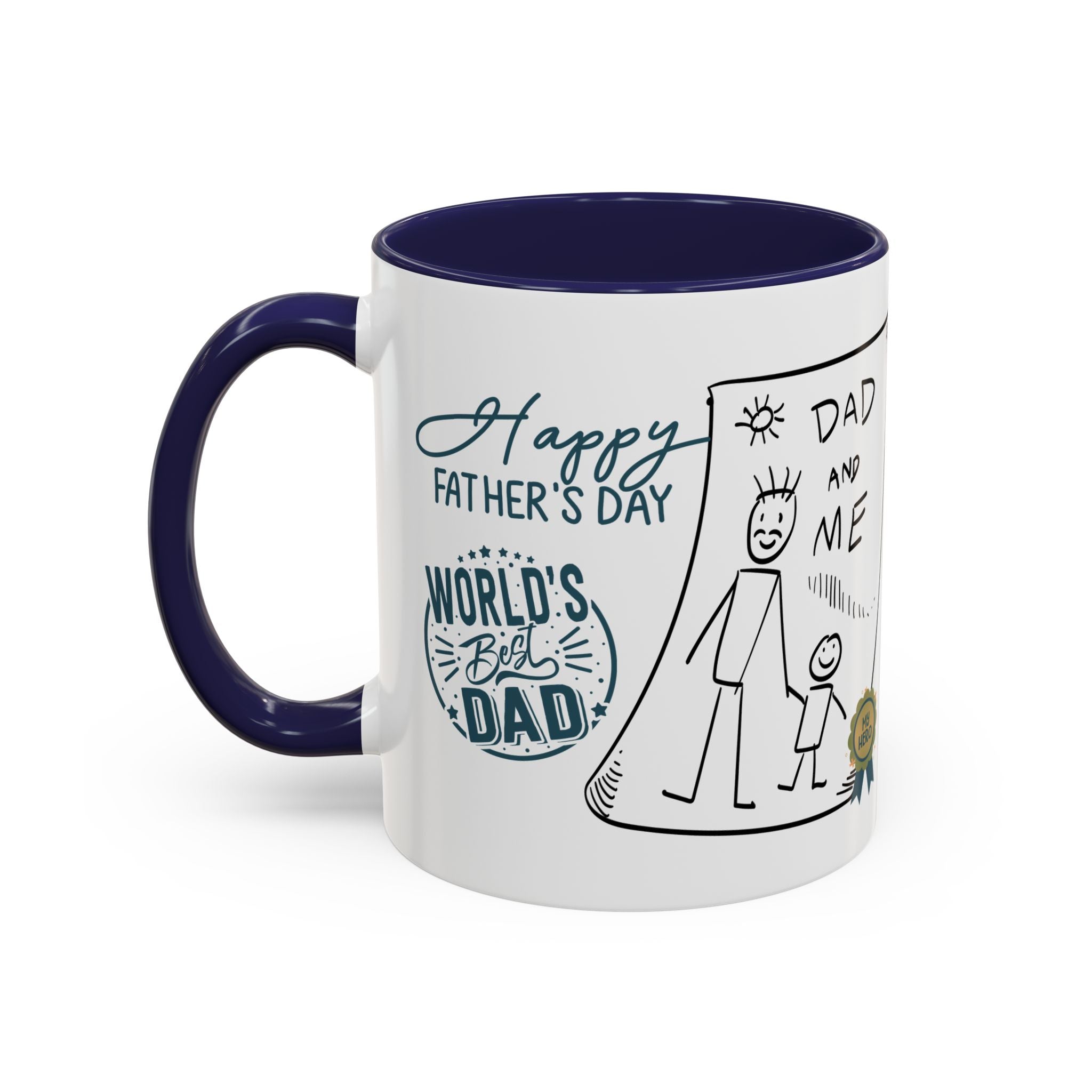Best Dad Mug Masculine Design Mug Sentimental Fathers Gift Accent Coffee Mug (11, 15oz) - Metamorphosis Creations