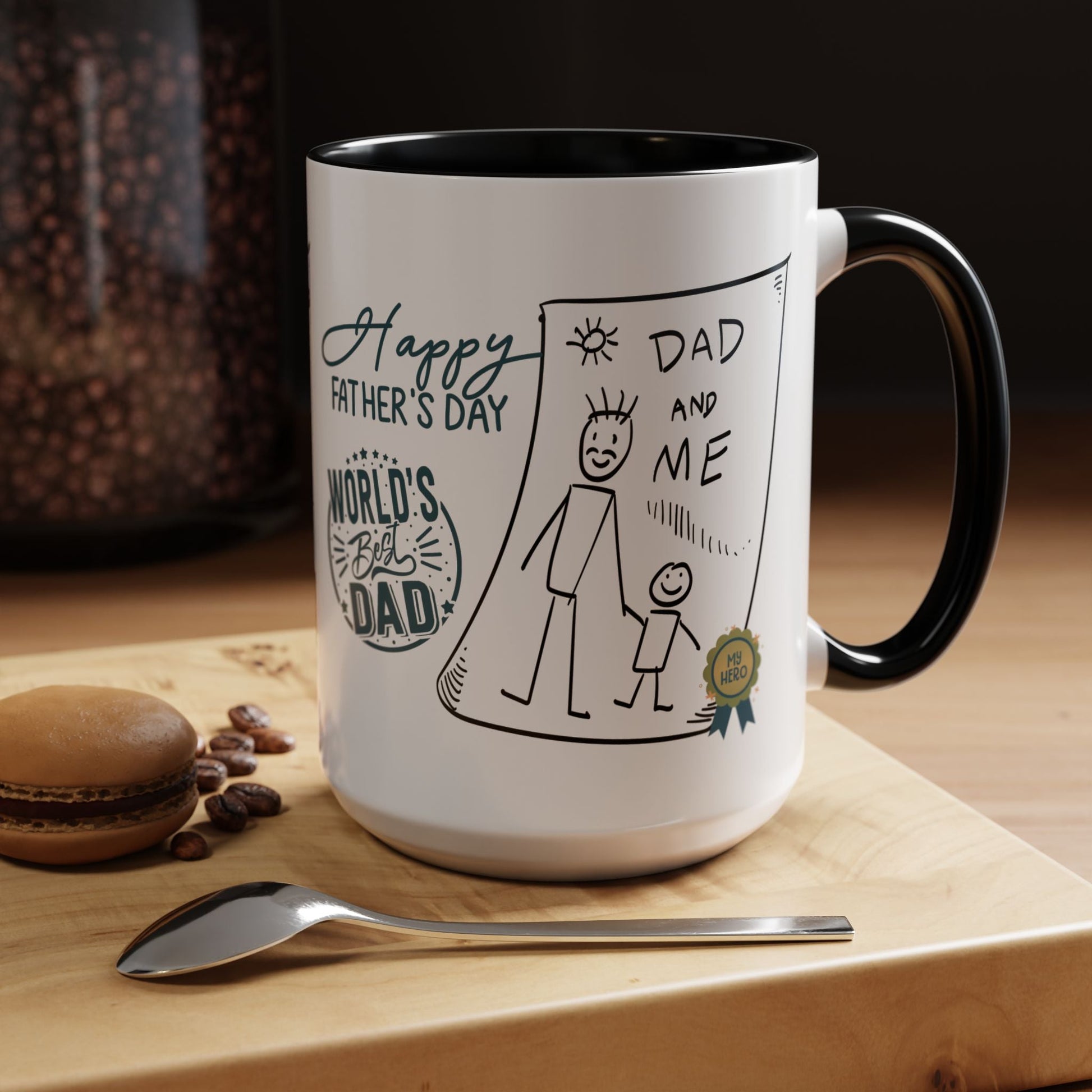 Best Dad Mug Masculine Design Mug Sentimental Fathers Gift Accent Coffee Mug (11, 15oz) - Metamorphosis Creations