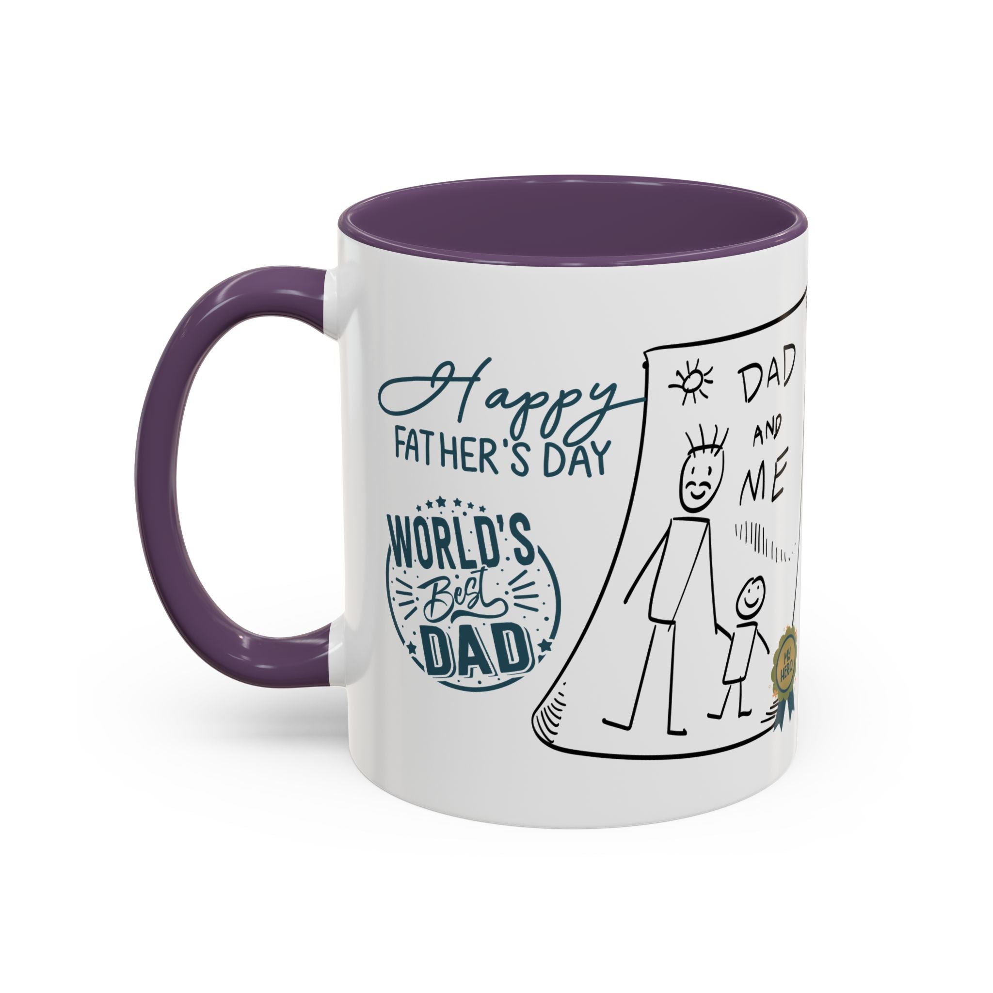 Best Dad Mug Masculine Design Mug Sentimental Fathers Gift Accent Coffee Mug (11, 15oz) - Metamorphosis Creations