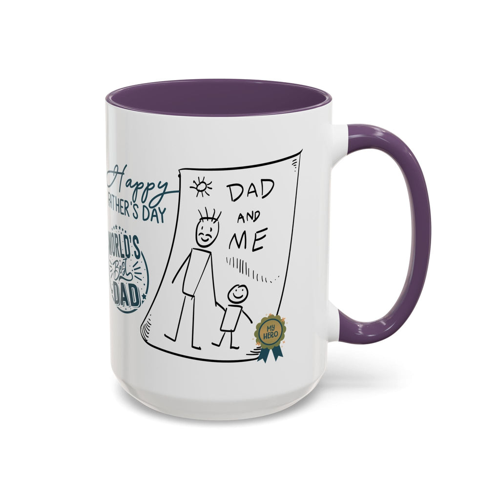 Best Dad Mug Masculine Design Mug Sentimental Fathers Gift Accent Coffee Mug (11, 15oz) - Metamorphosis Creations