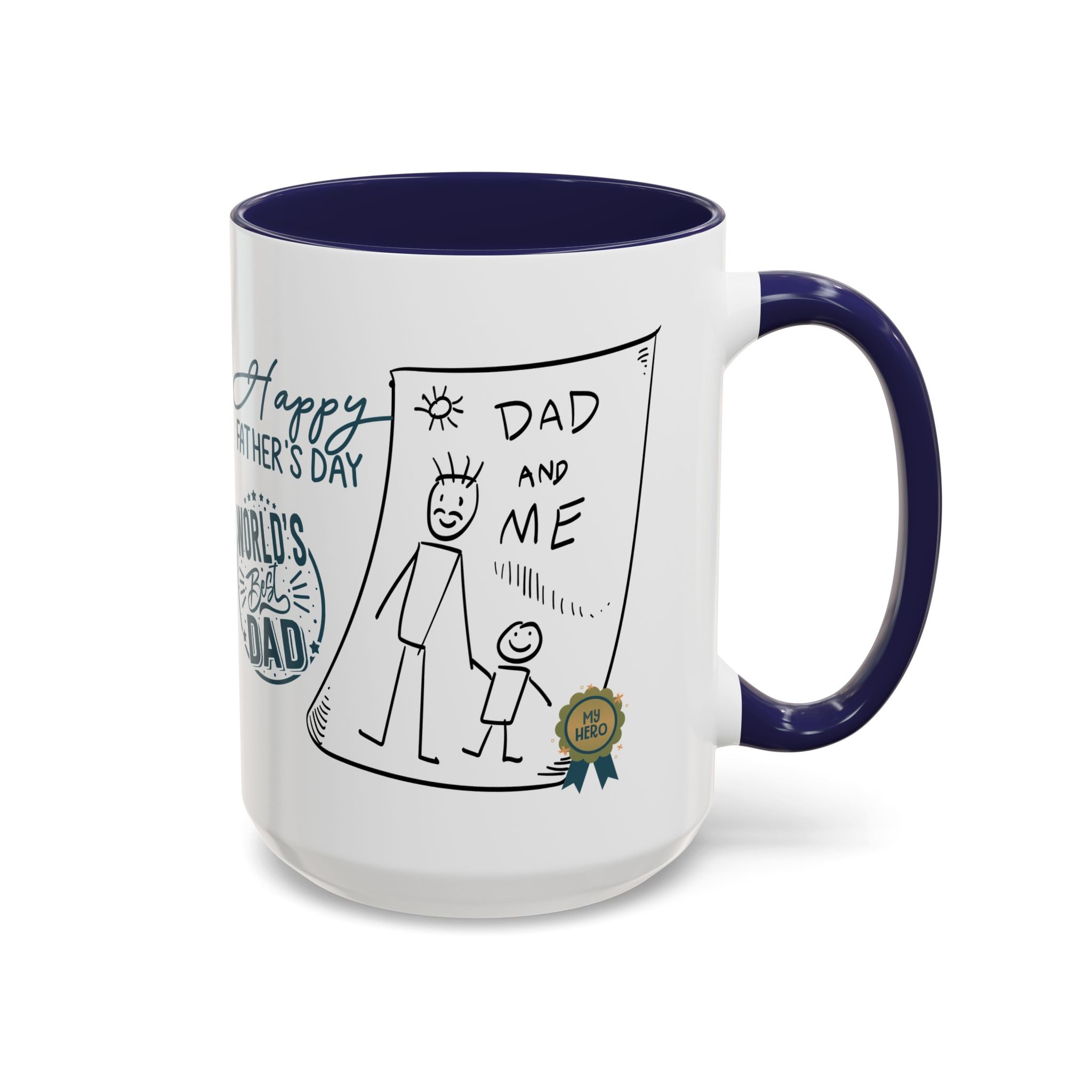 Best Dad Mug Masculine Design Mug Sentimental Fathers Gift Accent Coffee Mug (11, 15oz) - Metamorphosis Creations