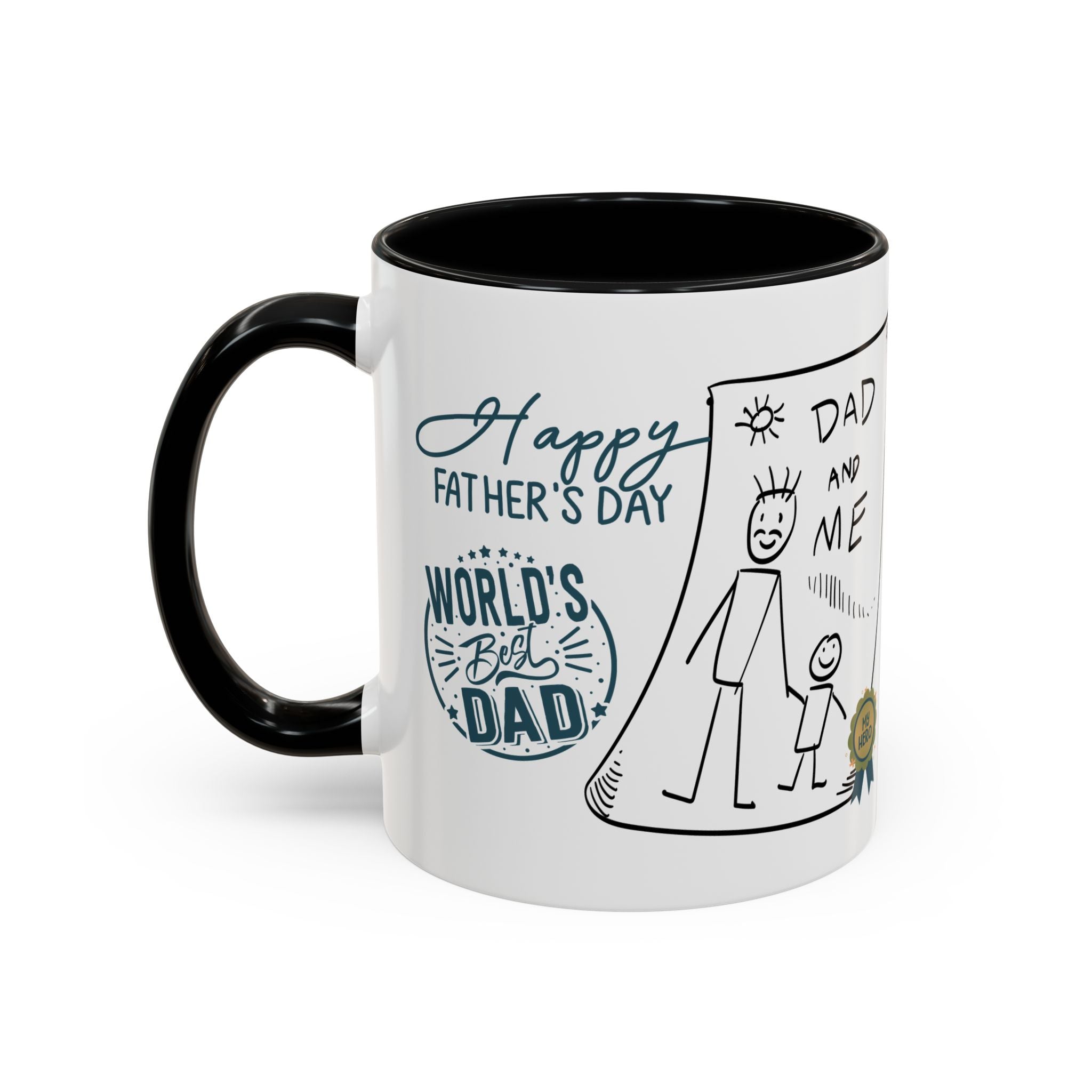 Best Dad Mug Masculine Design Mug Sentimental Fathers Gift Accent Coffee Mug (11, 15oz) - Metamorphosis Creations