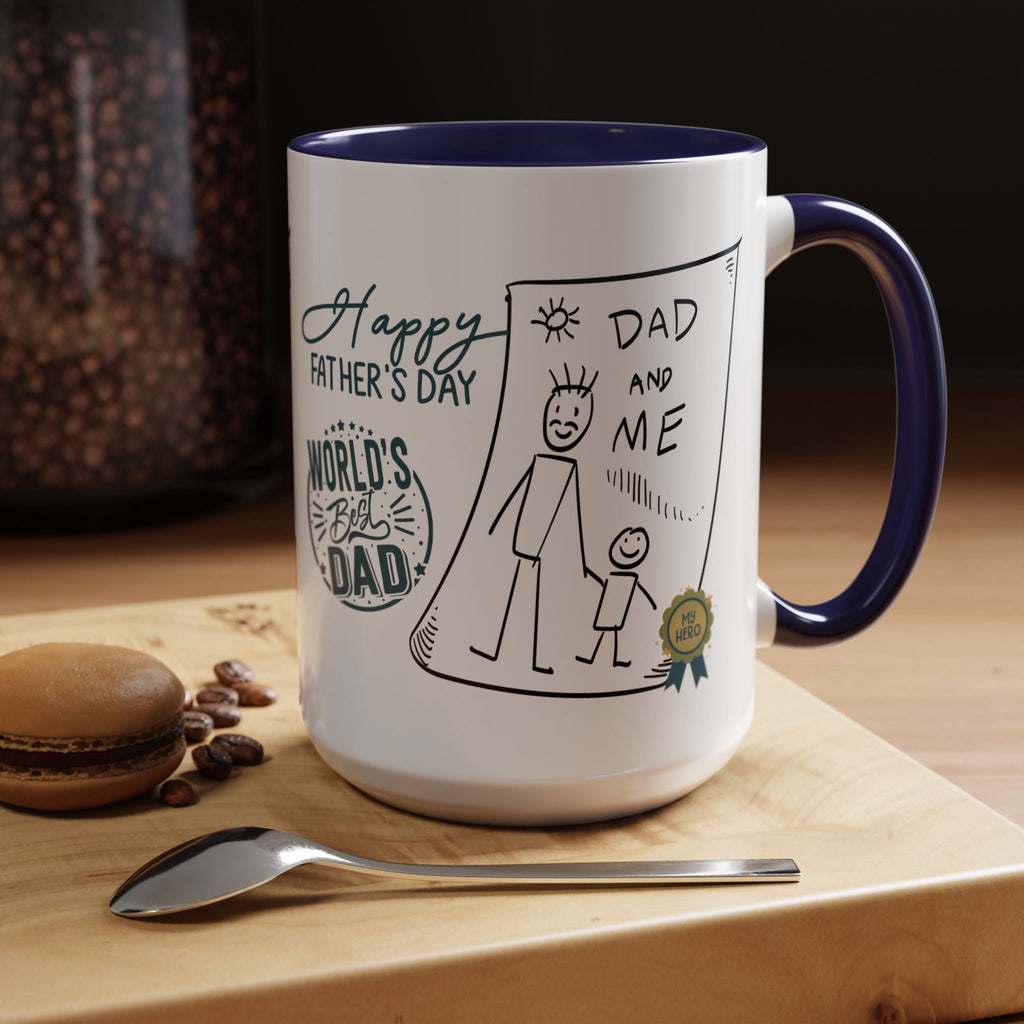 Best Dad Mug Masculine Design Mug Sentimental Fathers Gift Accent Coffee Mug (11, 15oz) - Metamorphosis Creations