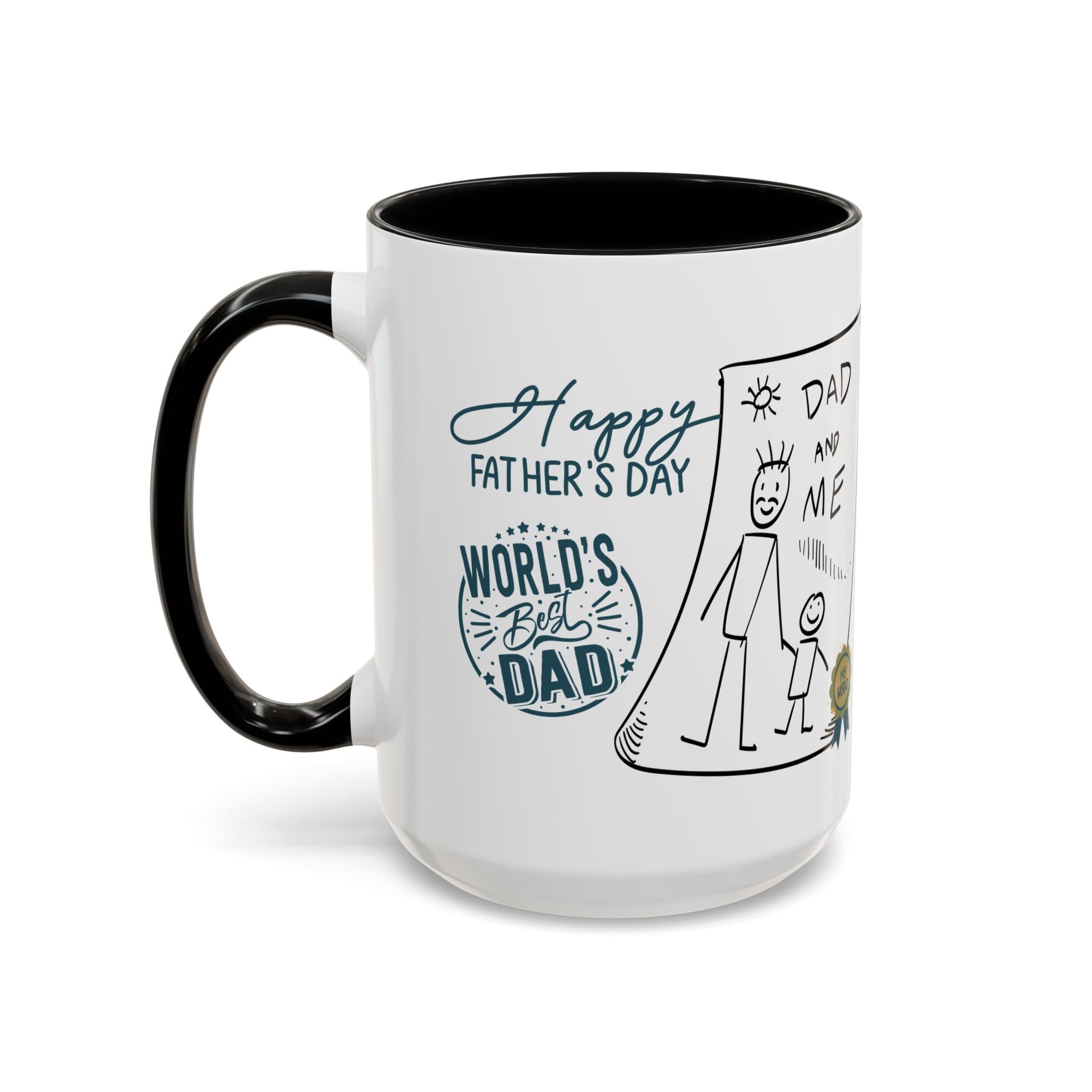 Best Dad Mug Masculine Design Mug Sentimental Fathers Gift Accent Coffee Mug (11, 15oz) - Metamorphosis Creations
