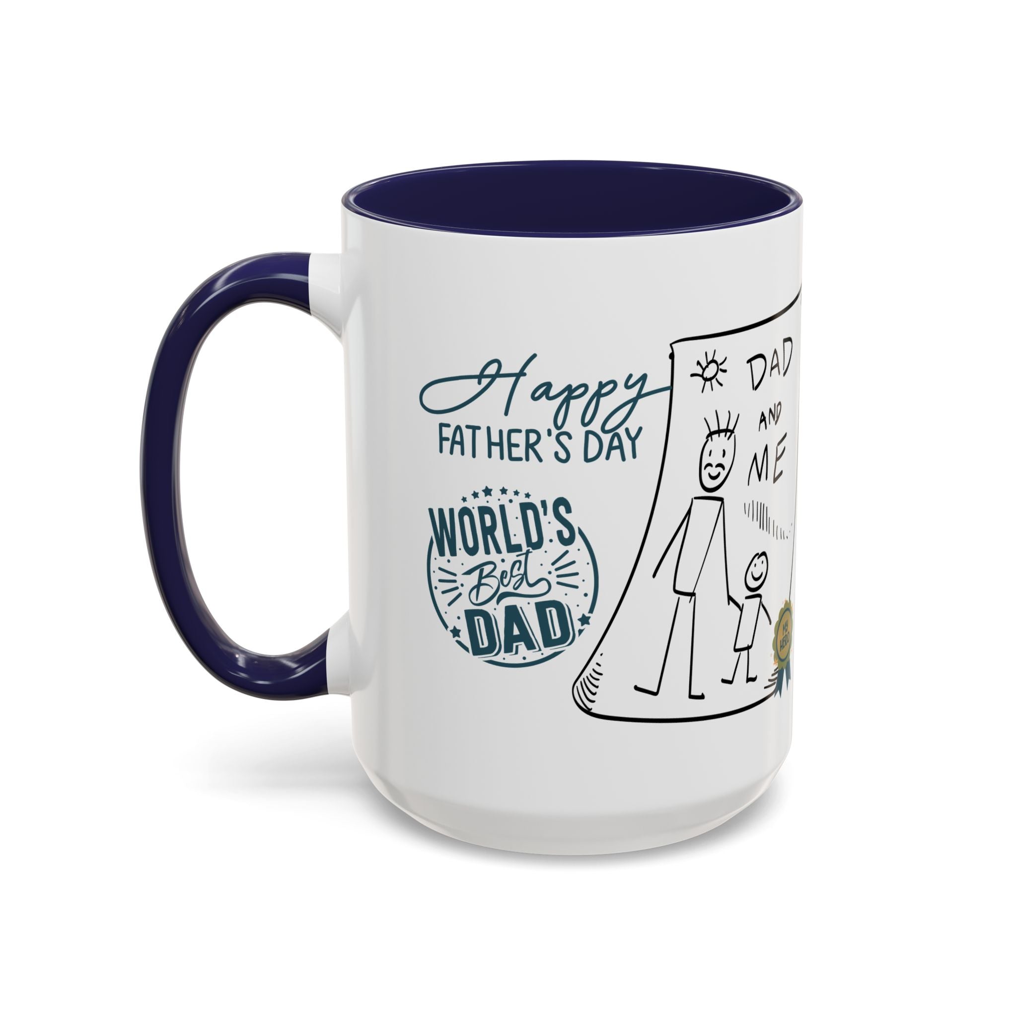 Best Dad Mug Masculine Design Mug Sentimental Fathers Gift Accent Coffee Mug (11, 15oz) - Metamorphosis Creations