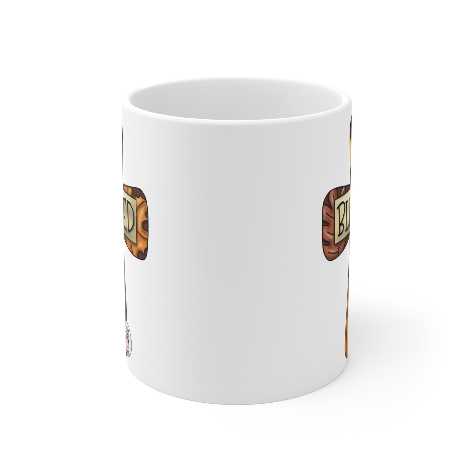 Blessed Fall Themed Mug, Perfect Gift for Thanksgiving, Christian Decor, Cozy Home Vibes, Cross Design, Pumpkin Lover's Mug - Metamorphosis Creations