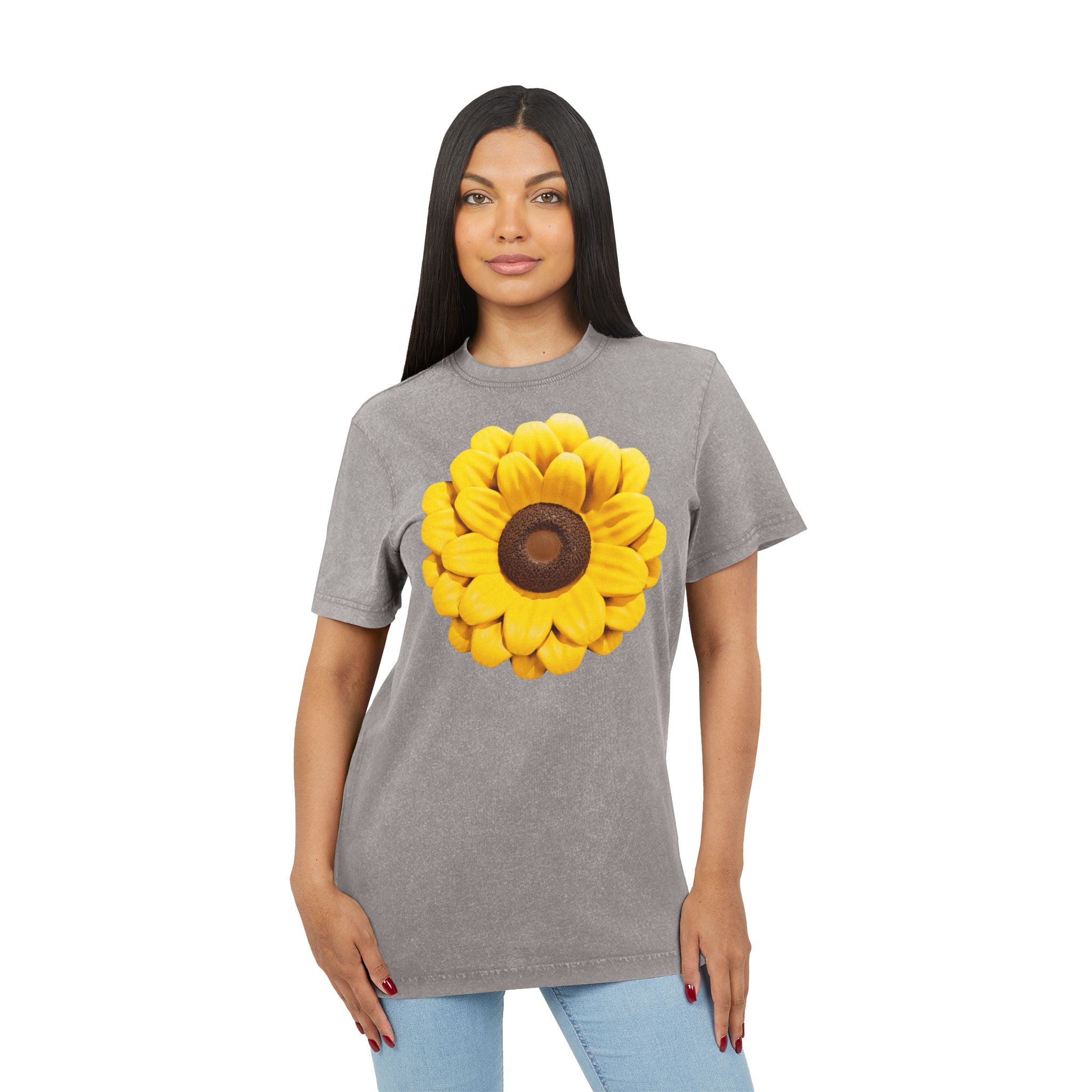 Bloom Boldly in Every Season Acid Washed Floral Tee, Vintage Style Shirt, Boho Chic Top, Gift for Her, Summer Fashion, Casual Everyday Wear - Metamorphosis Creations