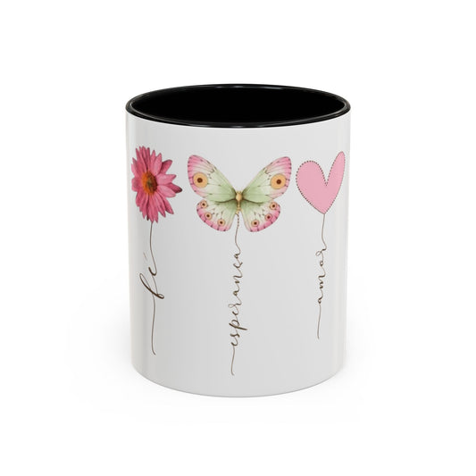 Boho Hippie Mugs for Free Spirits Inspirational Accent Coffee Mug, Flower & Butterfly Design, Hopeful Gift, Morning Coffee, Floral Tea Cup - Metamorphosis Creations