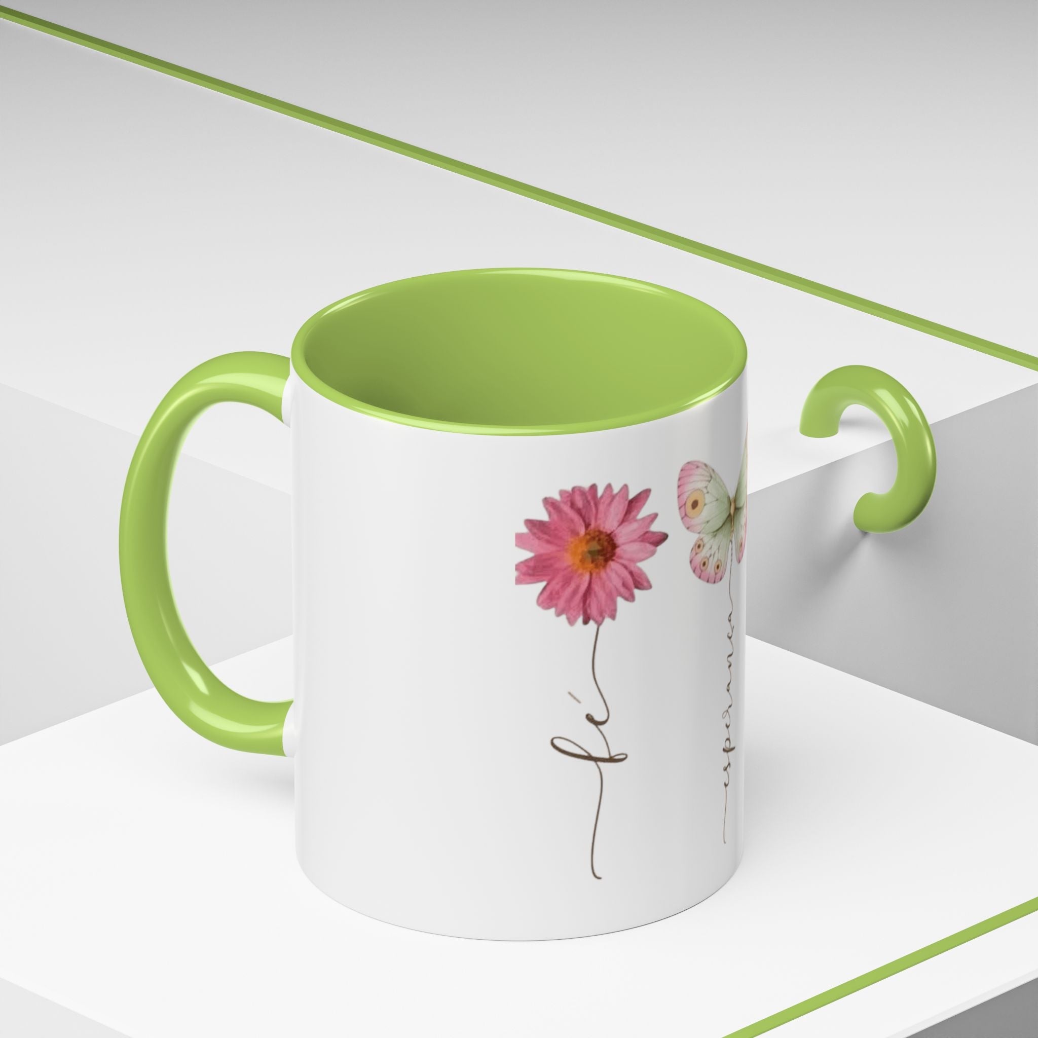 Boho Hippie Mugs for Free Spirits Inspirational Accent Coffee Mug, Flower & Butterfly Design, Hopeful Gift, Morning Coffee, Floral Tea Cup - Metamorphosis Creations