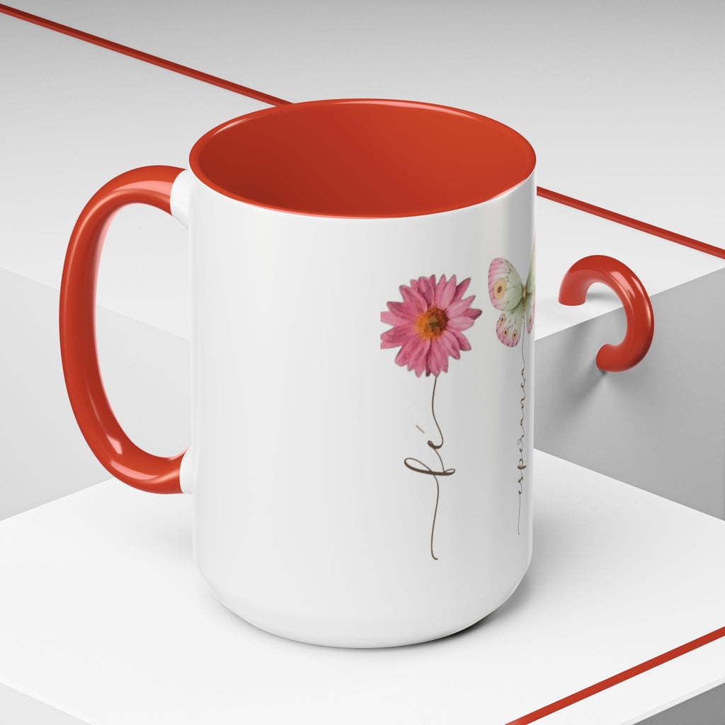 Boho Hippie Mugs for Free Spirits Inspirational Accent Coffee Mug, Flower & Butterfly Design, Hopeful Gift, Morning Coffee, Floral Tea Cup - Metamorphosis Creations
