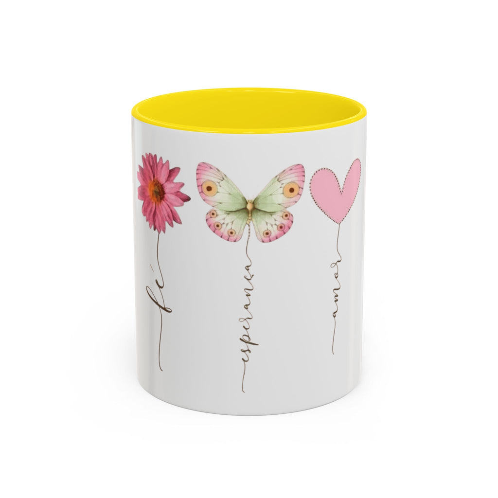 Boho Hippie Mugs for Free Spirits Inspirational Accent Coffee Mug, Flower & Butterfly Design, Hopeful Gift, Morning Coffee, Floral Tea Cup - Metamorphosis Creations