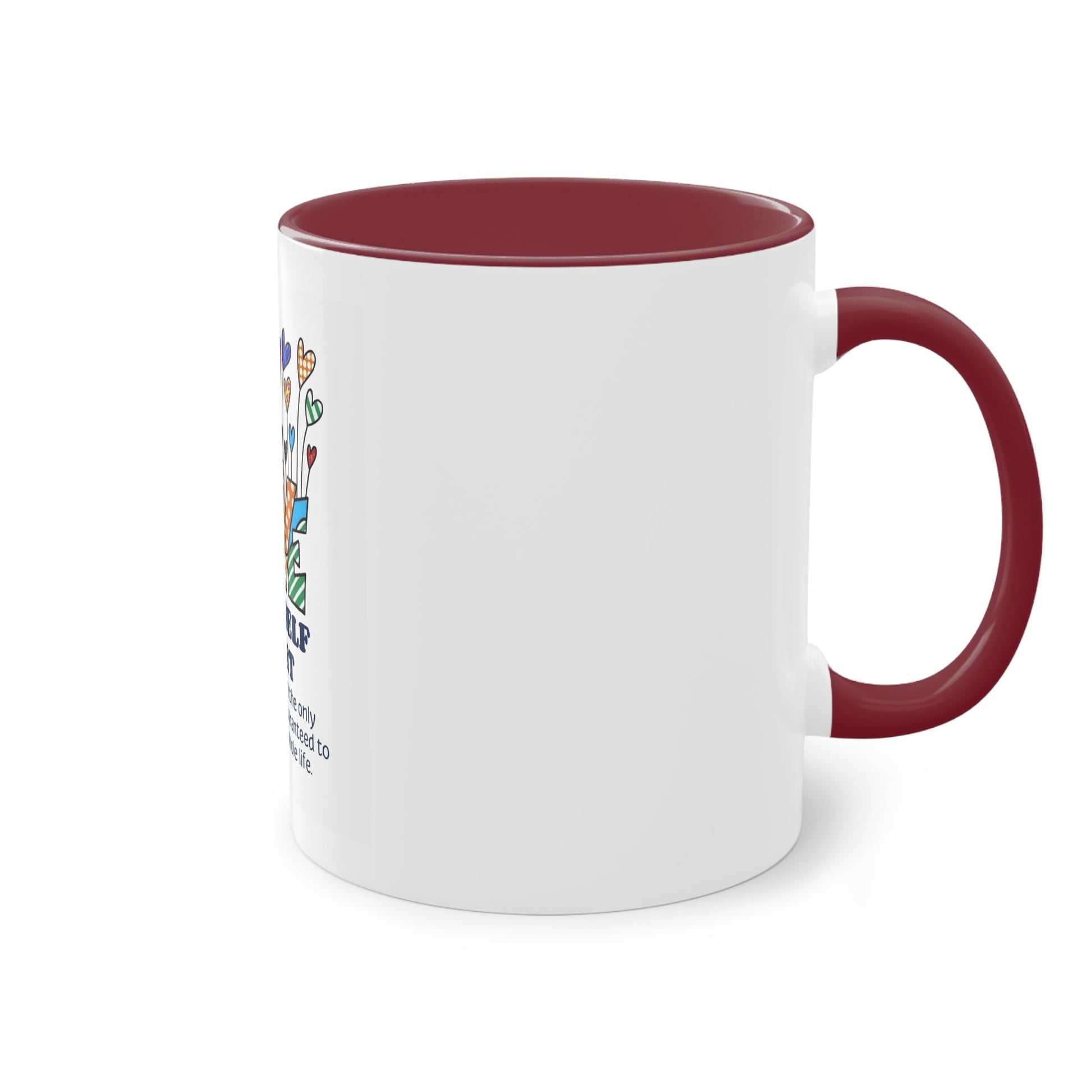 Boho Hippie Mugs for Free Spirits Inspirational Two - Tone Coffee Mug, Love Yourself First, Self - Care Gift, Motivation Mug, Affirmation Drinkware - Metamorphosis Creations