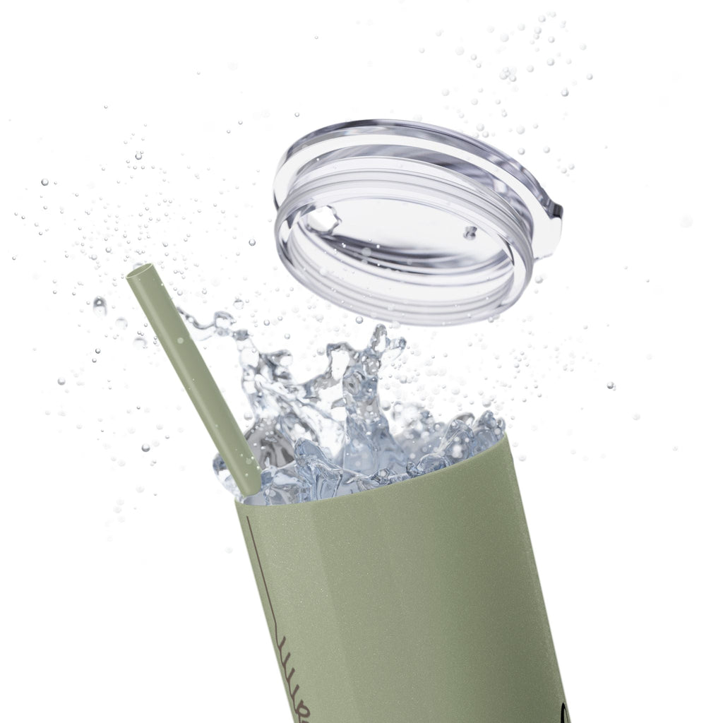 Boho Hippie Mugs for Free Spirits Skinny Tumbler with Straw, 20oz - Metamorphosis Creations