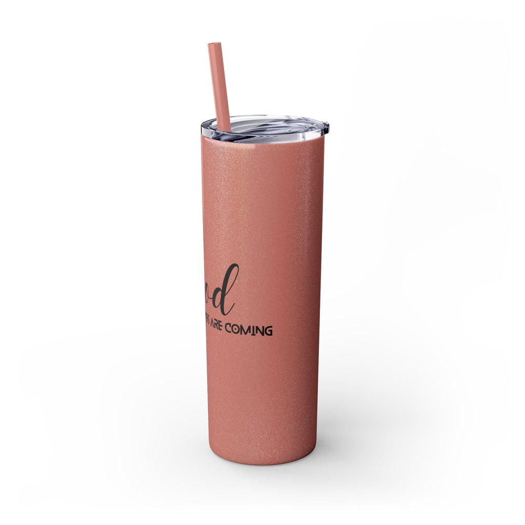 Boho Hippie Mugs for Free Spirits Skinny Tumbler with Straw, 20oz - Metamorphosis Creations
