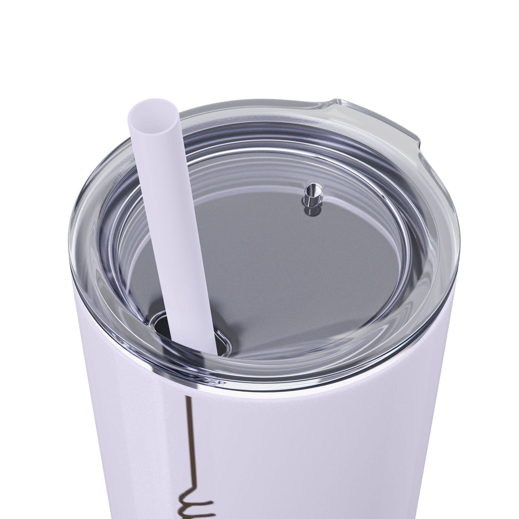 Boho Hippie Mugs for Free Spirits Skinny Tumbler with Straw, 20oz - Metamorphosis Creations