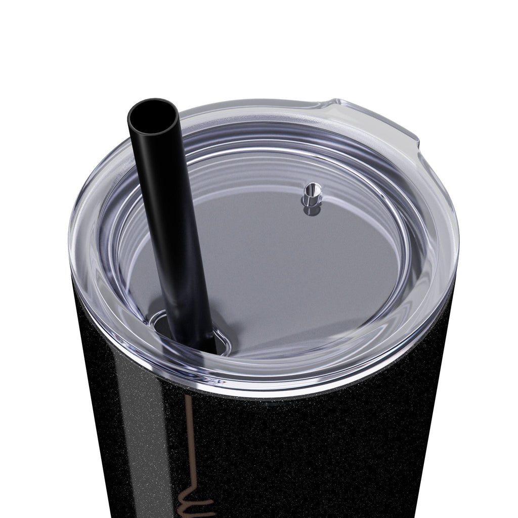 Boho Hippie Mugs for Free Spirits Skinny Tumbler with Straw, 20oz - Metamorphosis Creations