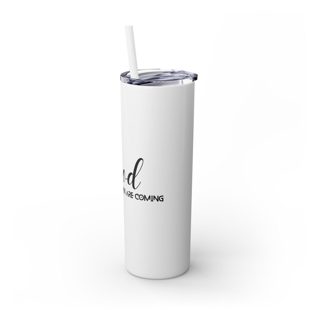 Boho Hippie Mugs for Free Spirits Skinny Tumbler with Straw, 20oz - Metamorphosis Creations