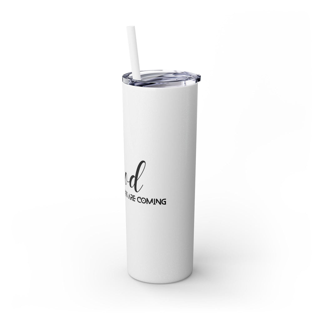 Boho Hippie Mugs for Free Spirits Skinny Tumbler with Straw, 20oz - Metamorphosis Creations