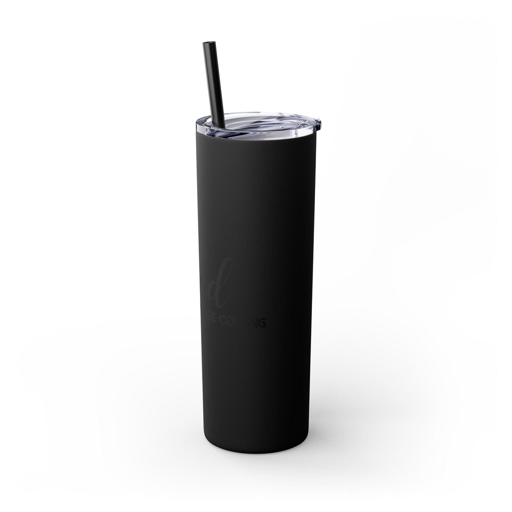 Boho Hippie Mugs for Free Spirits Skinny Tumbler with Straw, 20oz - Metamorphosis Creations