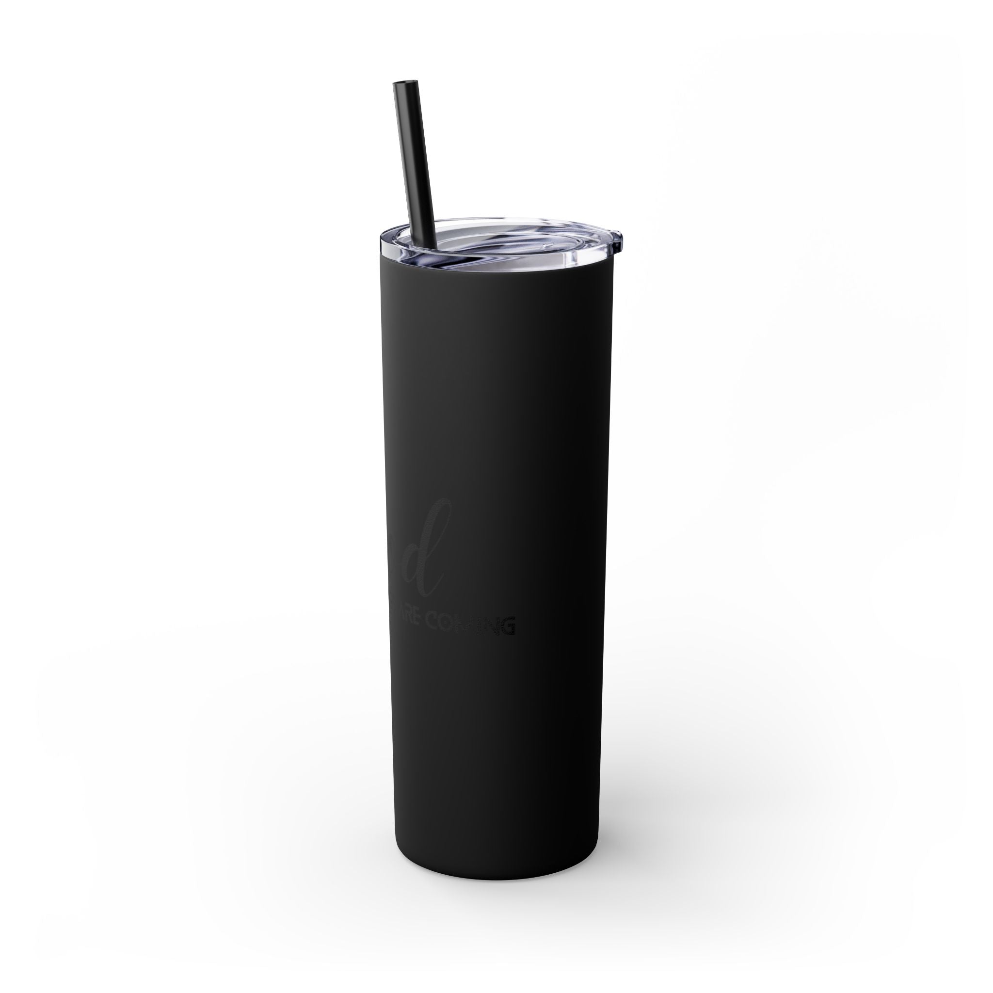 Boho Hippie Mugs for Free Spirits Skinny Tumbler with Straw, 20oz - Metamorphosis Creations