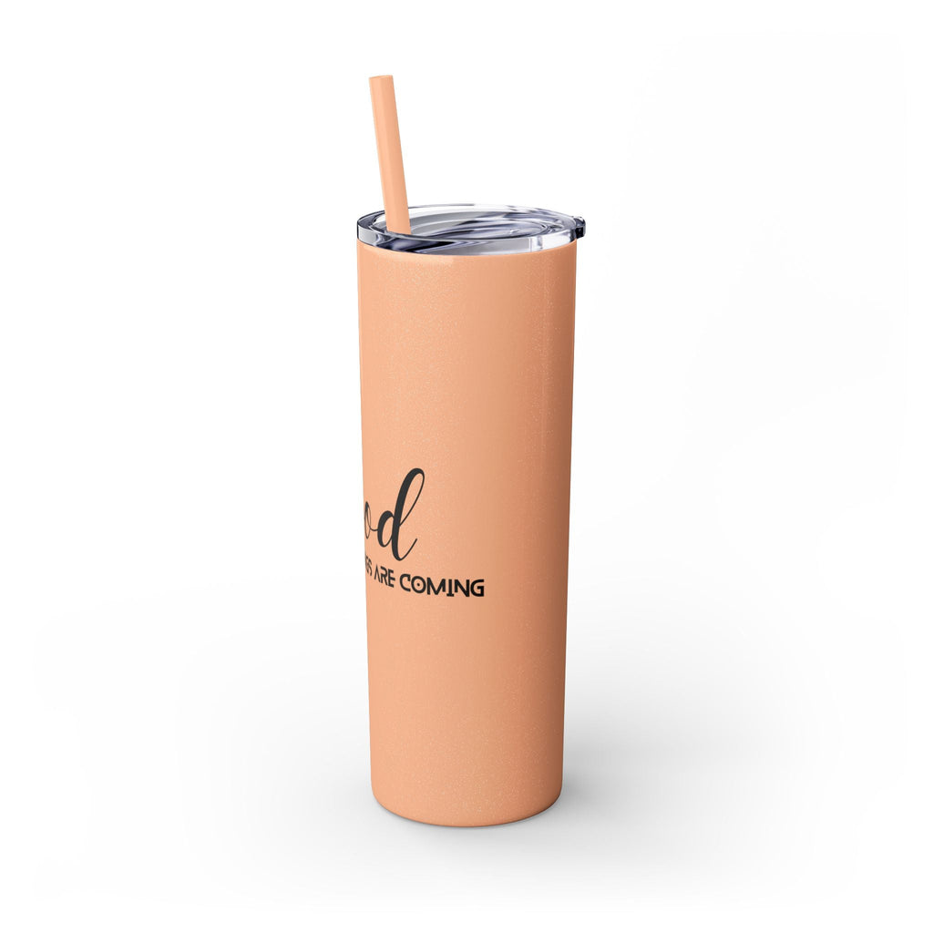Boho Hippie Mugs for Free Spirits Skinny Tumbler with Straw, 20oz - Metamorphosis Creations